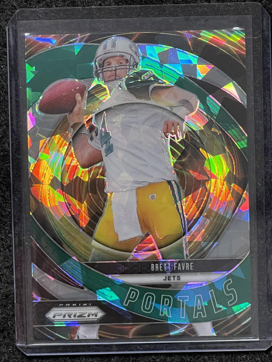 2024 Panini Prizm #2 Brett Favre Portals Green Ice Prizm