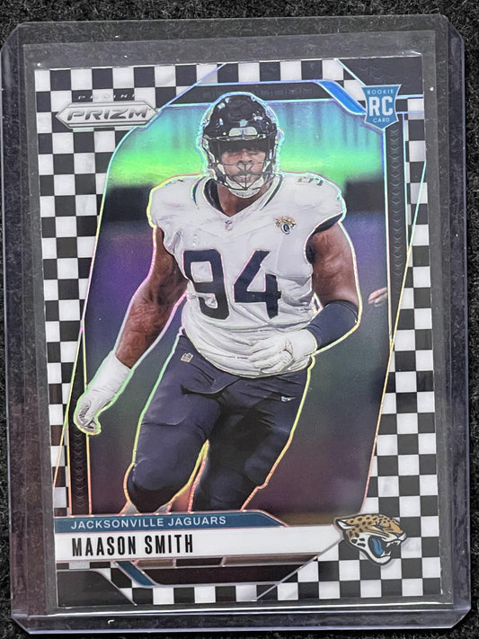 2024 Panini Prizm #368 Maason Smith Black and White Checker Jaguars RC
