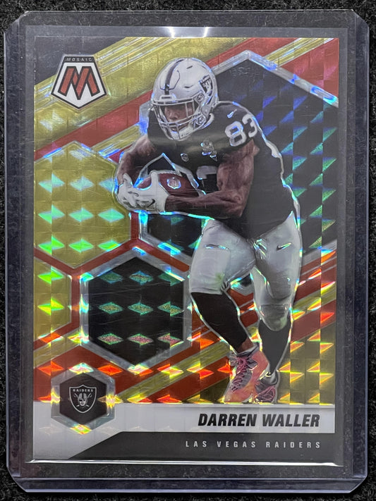2021 Panini Mosaic #109 Darren Waller Choice Red and Yellow #/80 Raiders