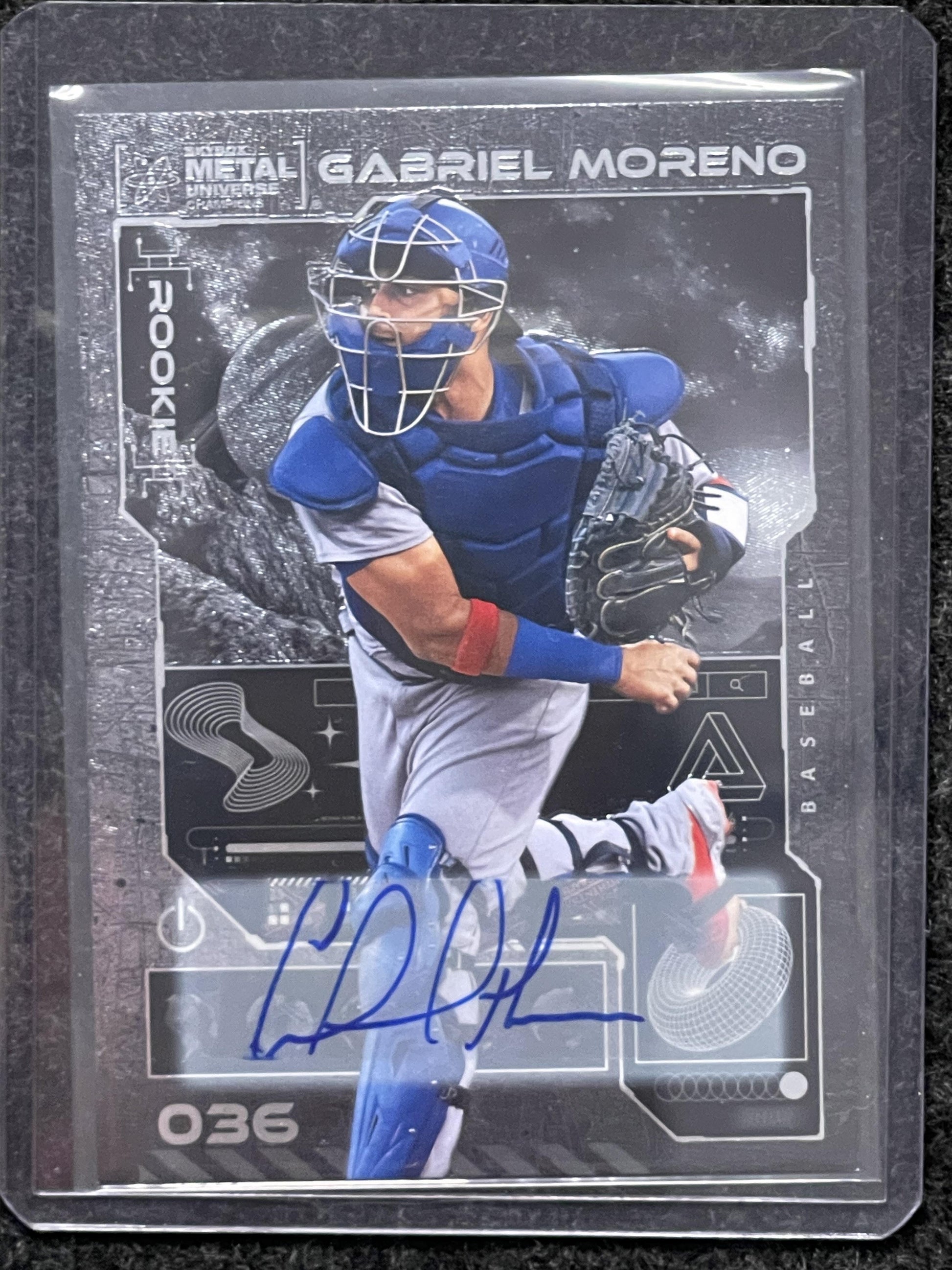 2023 SkyBox Metal Universe Champions #036 Gabriel Moreno Autographs Silver AU