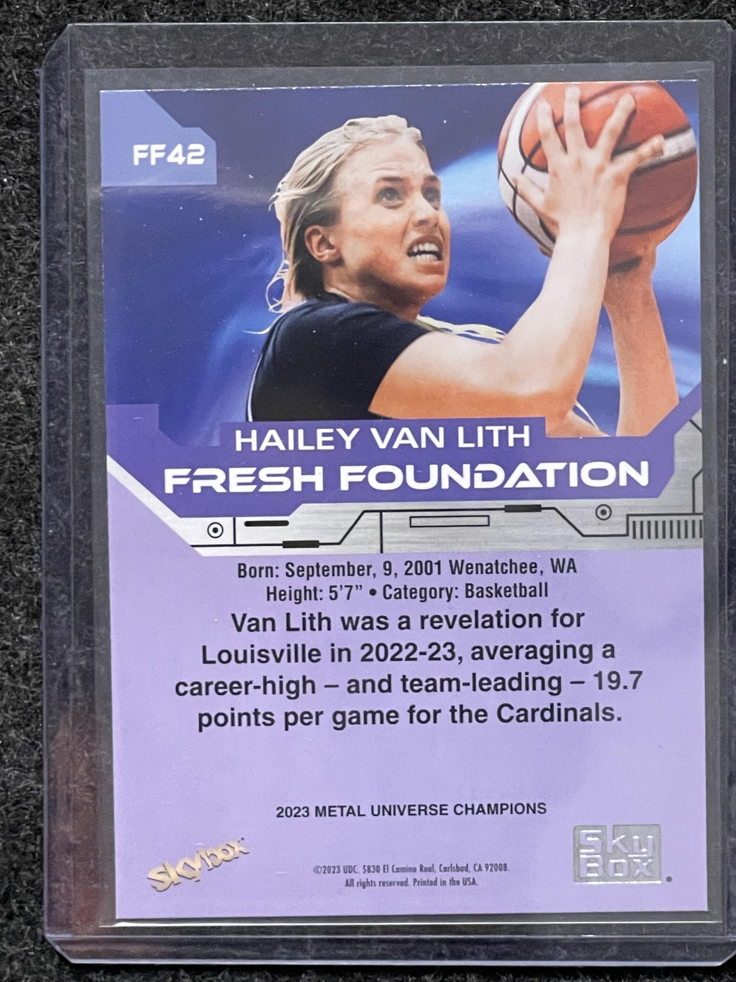 2023 SkyBox Metal Universe Champions #FF42 Hailey Van Lith Fresh Foundation