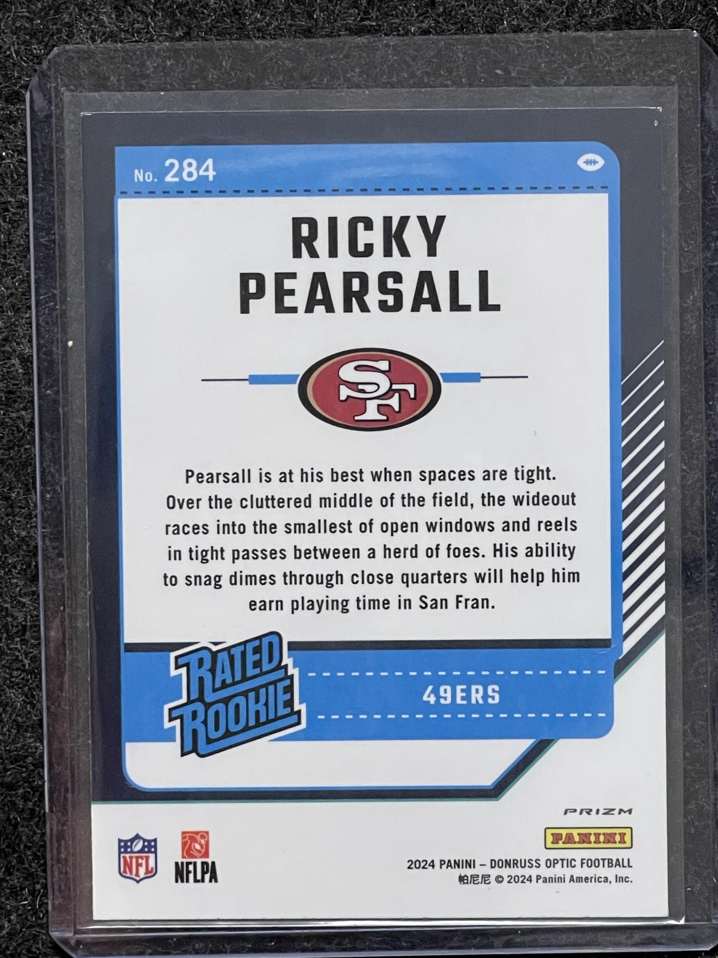 2024 Donruss Optic #284 Ricky Pearsall Purple Shock San Francisco 49ers