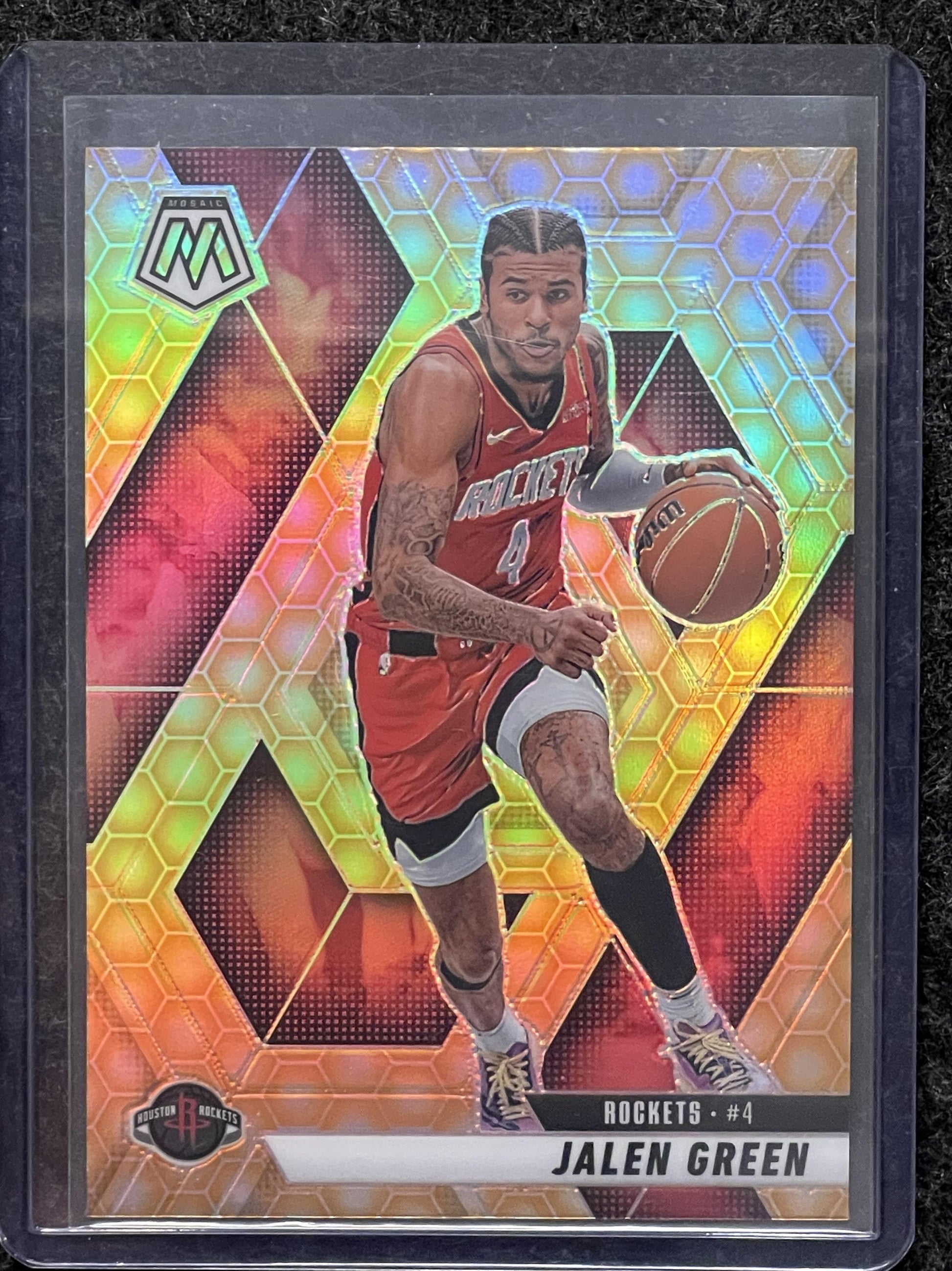 2024-25 Panini Mosaic #131 Jalen Green Honeycomb Mosaic Houston Rockets