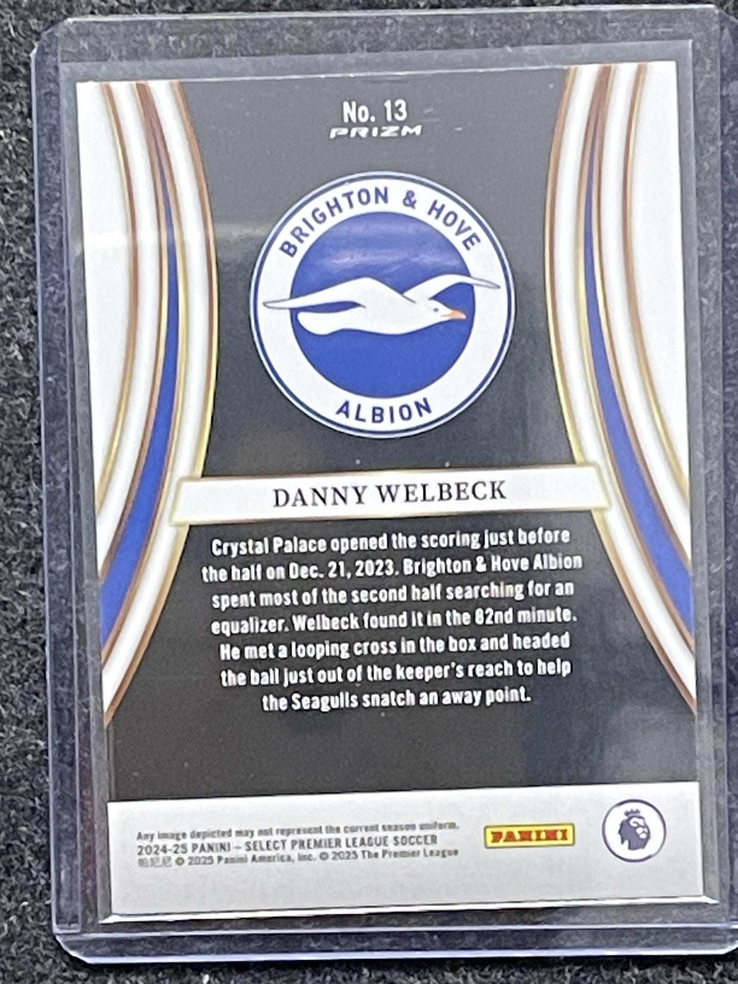 2024-25 Panini Select Premier League #13 Danny Welbeck Equalizers Blue Pulsar