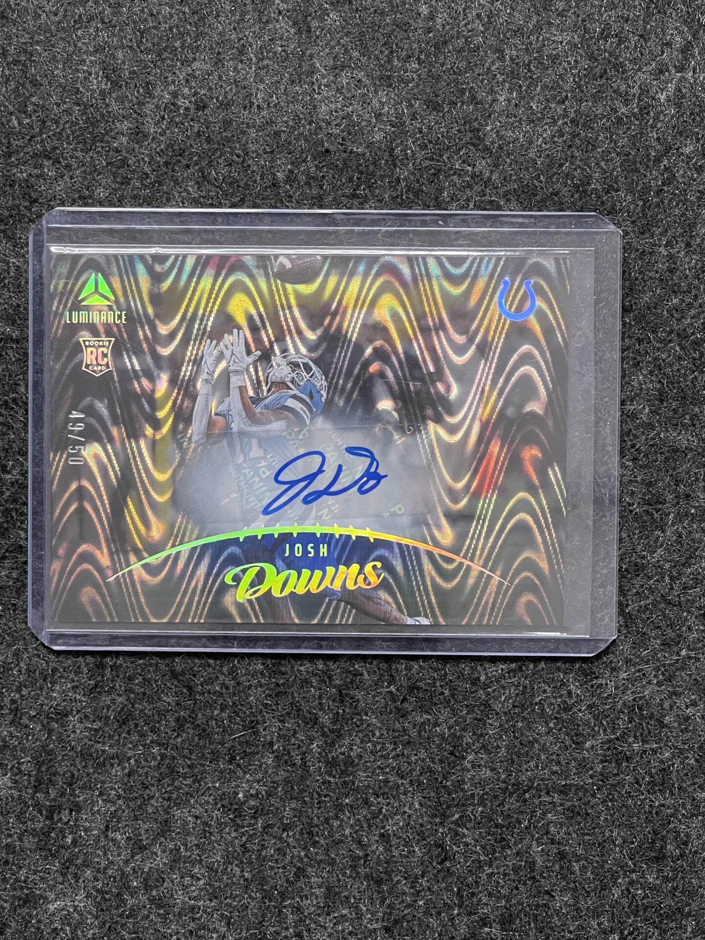 2023 Panini Luminance #187 Josh Downs Autographs Blue #/50 Indianapolis Colts