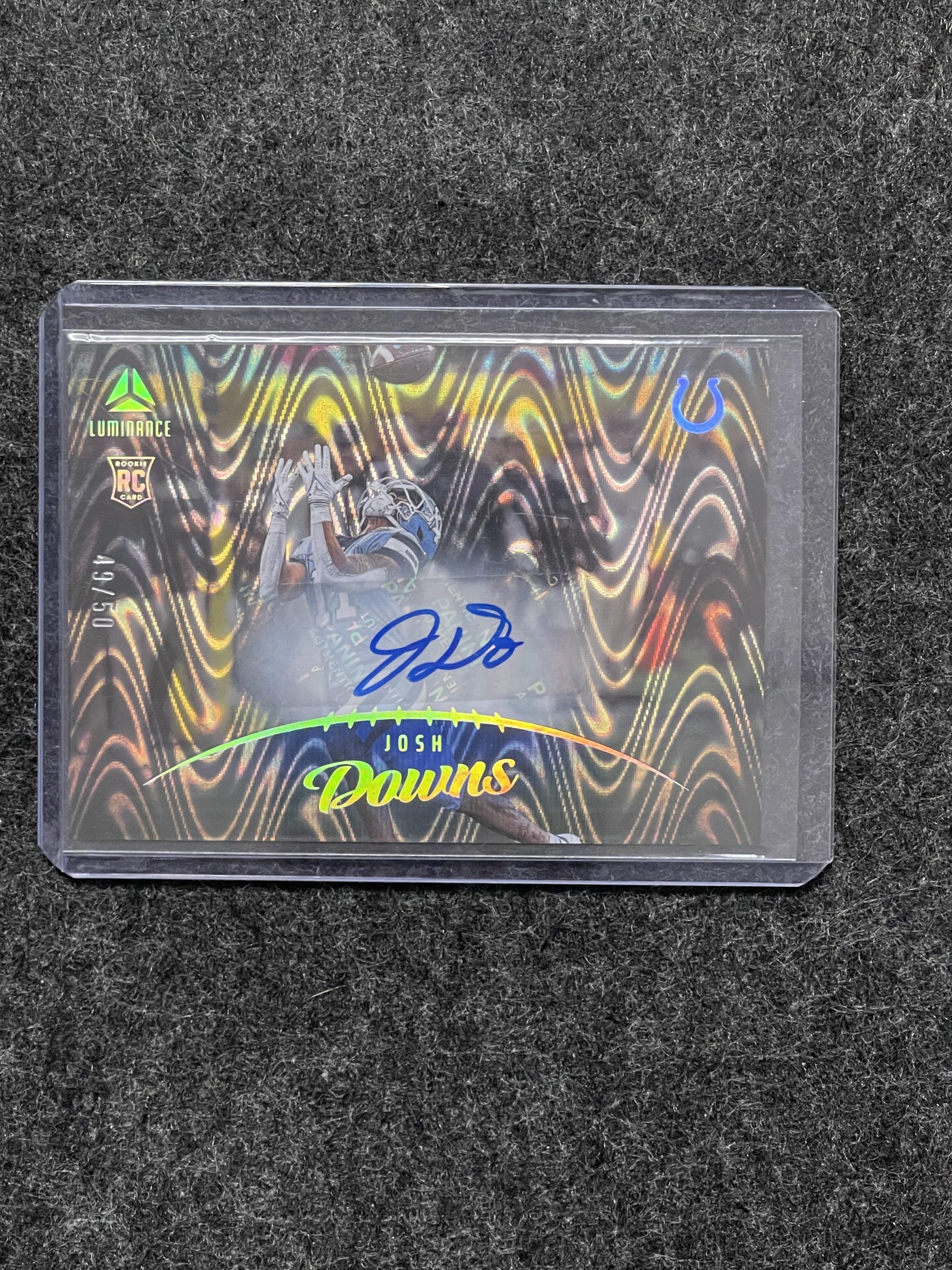 2023 Panini Luminance #187 Josh Downs Autographs Blue #/50 Indianapolis Colts