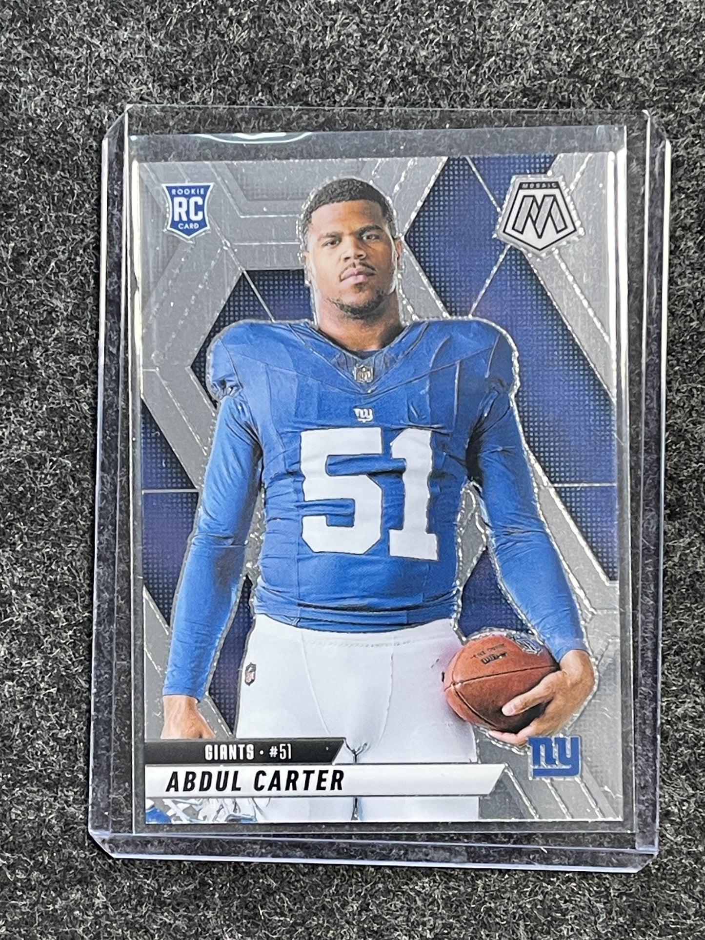 2025 Panini Mosaic #282 Abdul Carter Silver Variation New York Giants RC