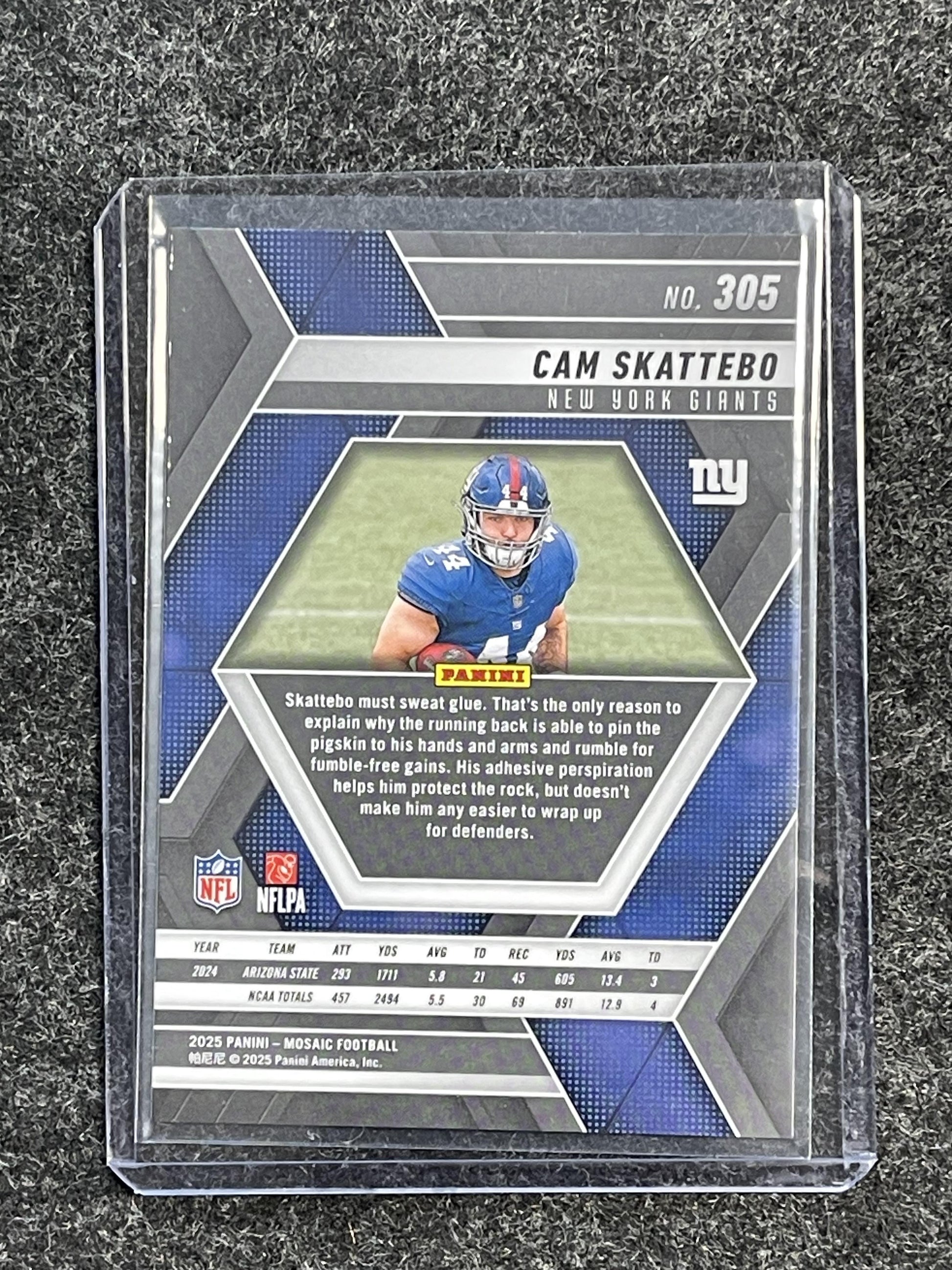 2025 Panini Mosaic #305 Cam Skattebo New York Giants RC