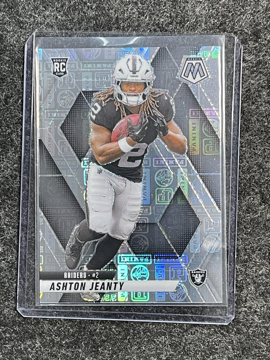 2025 Panini Mosaic #345 Ashton Jeanty Silver Knight #/149 Raiders SN,RC