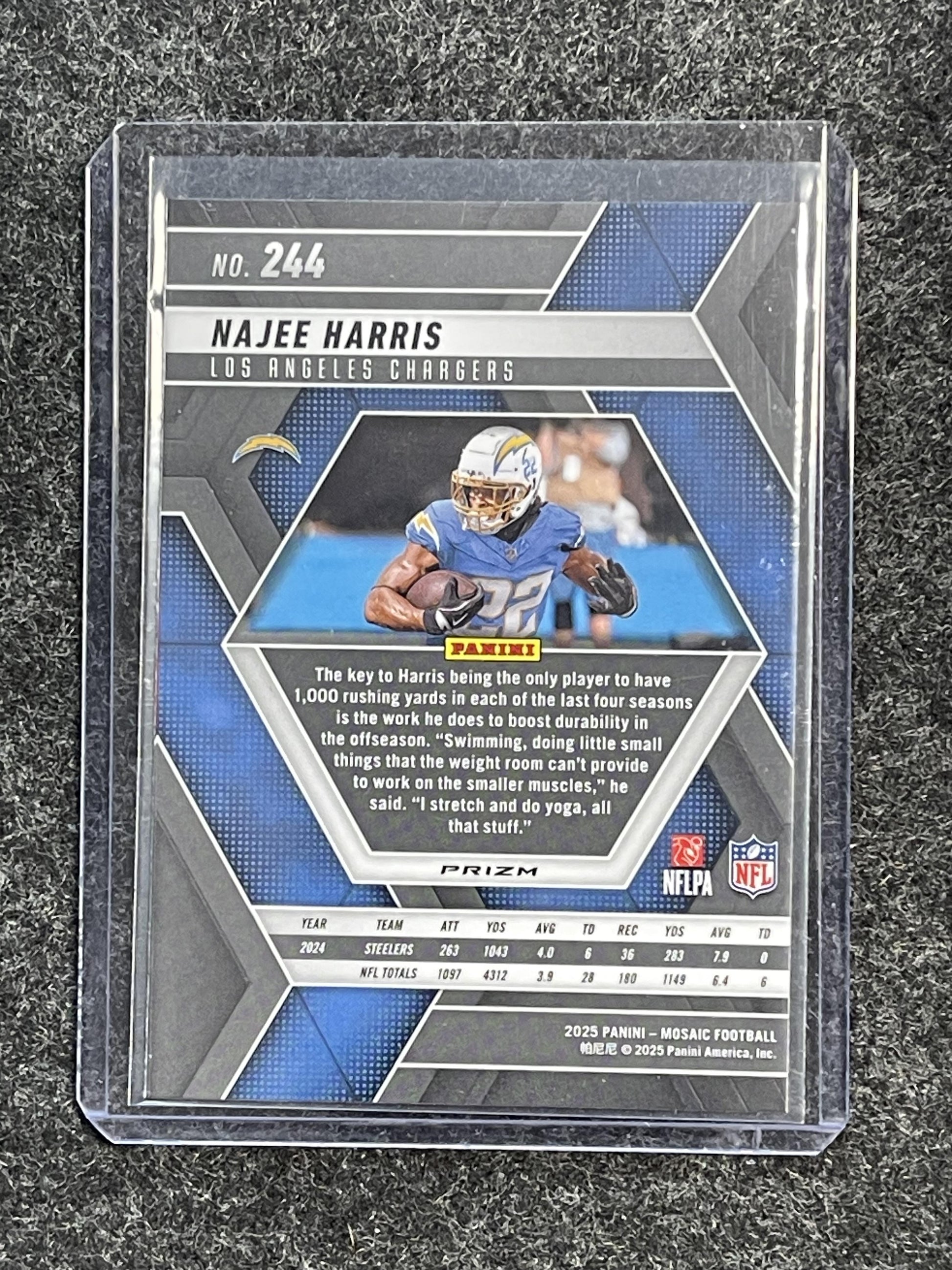 2025 Panini Mosaic #244 Najee Harris Mosaic Red Los Angeles Chargers