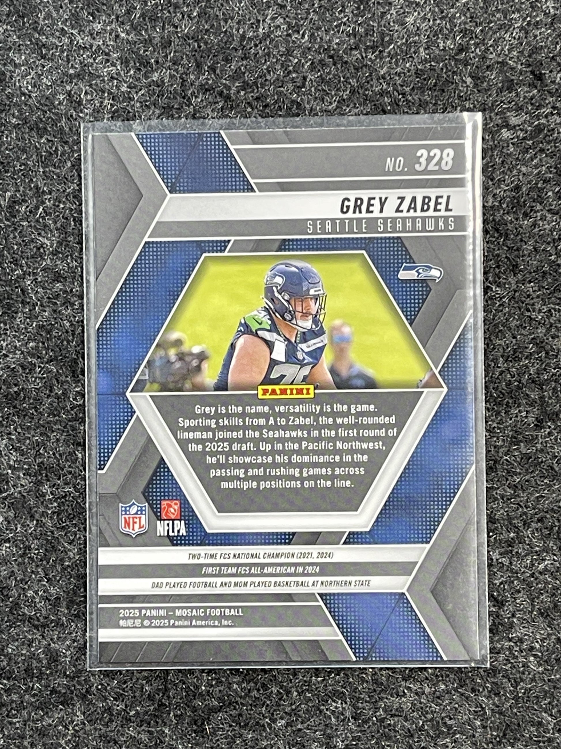 2025 Panini Mosaic #328 Grey Zabel Seattle Seahawks RC