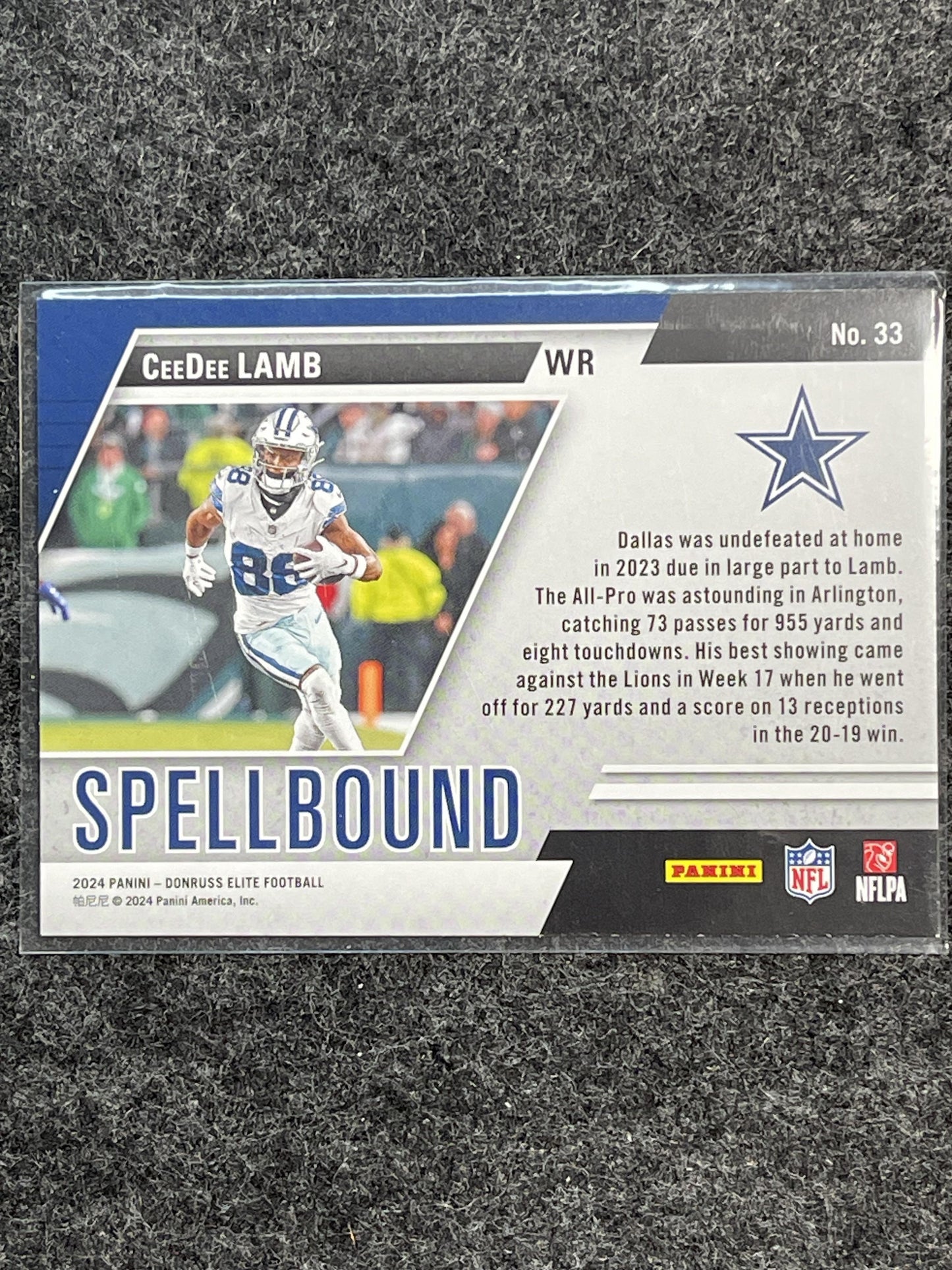 2024 Donruss Elite #33 CeeDee Lamb Spellbound Green Dallas Cowboys