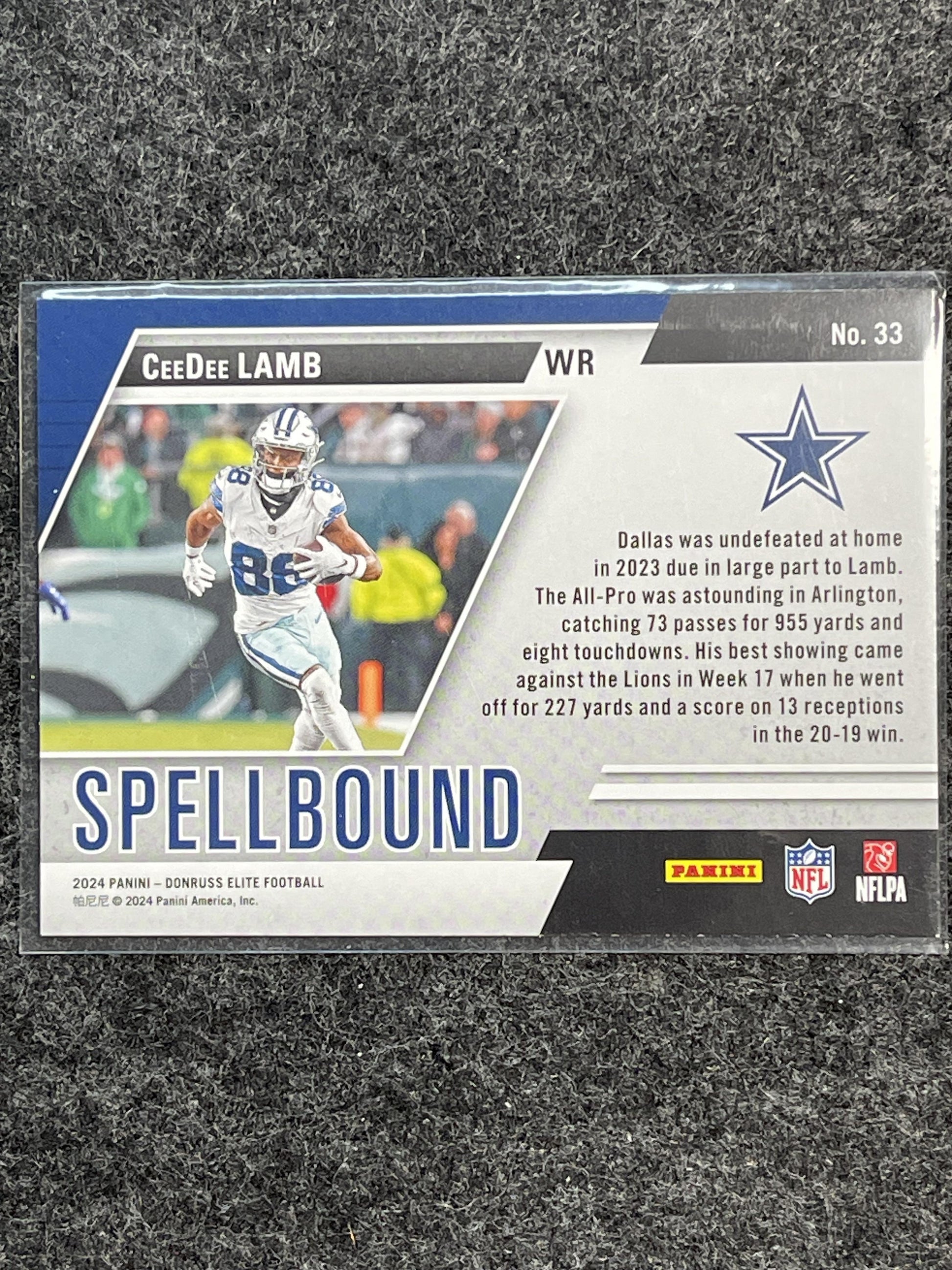 2024 Donruss Elite #33 CeeDee Lamb Spellbound Green Dallas Cowboys