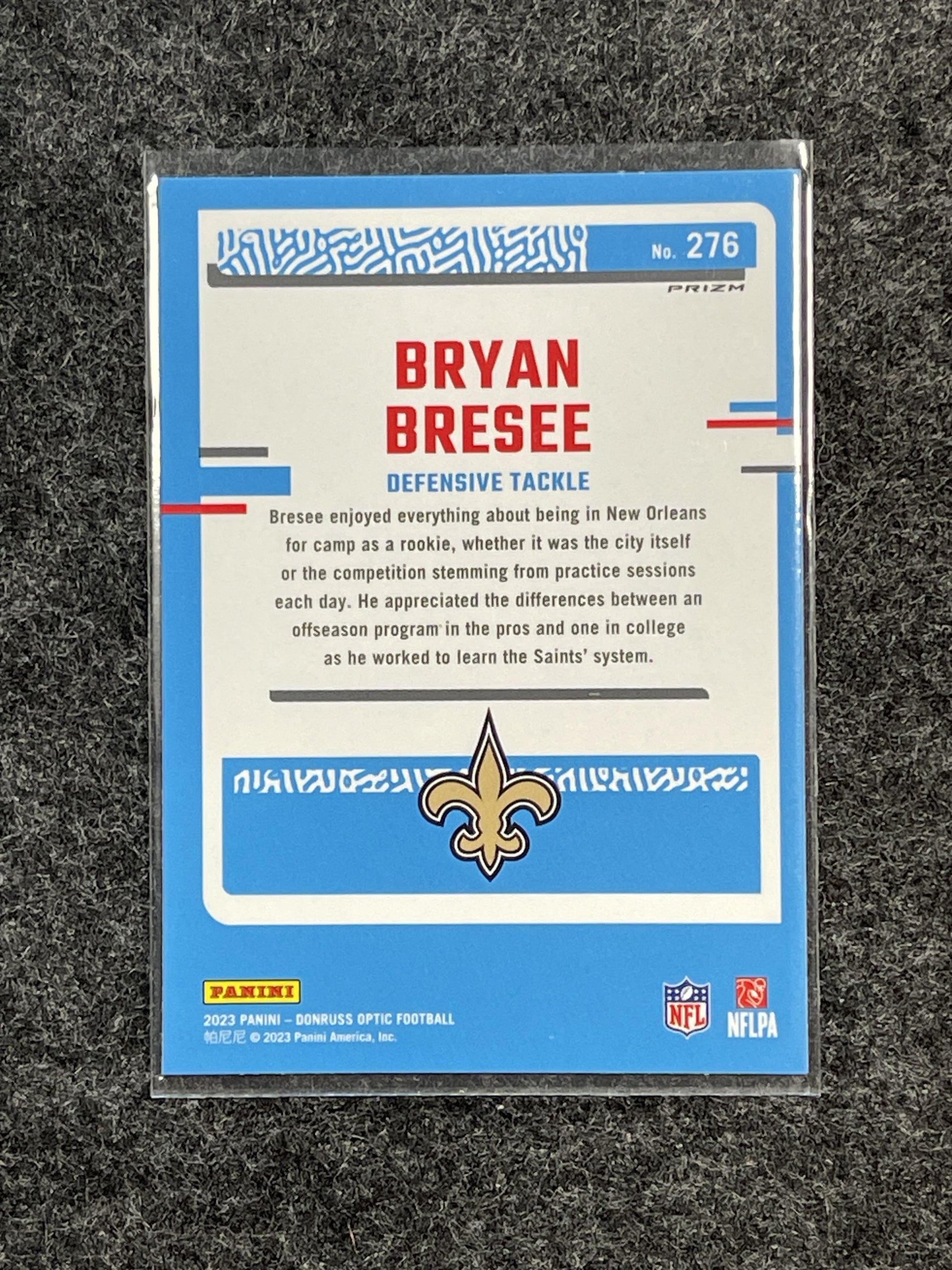 2023 Donruss Optic #276 Bryan Bresee Stars New Orleans Saints RC