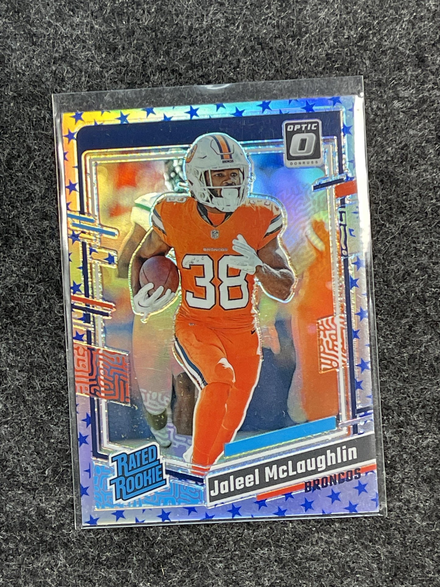2023 Donruss Optic #232 Jaleel McLaughlin Stars Denver Broncos RC