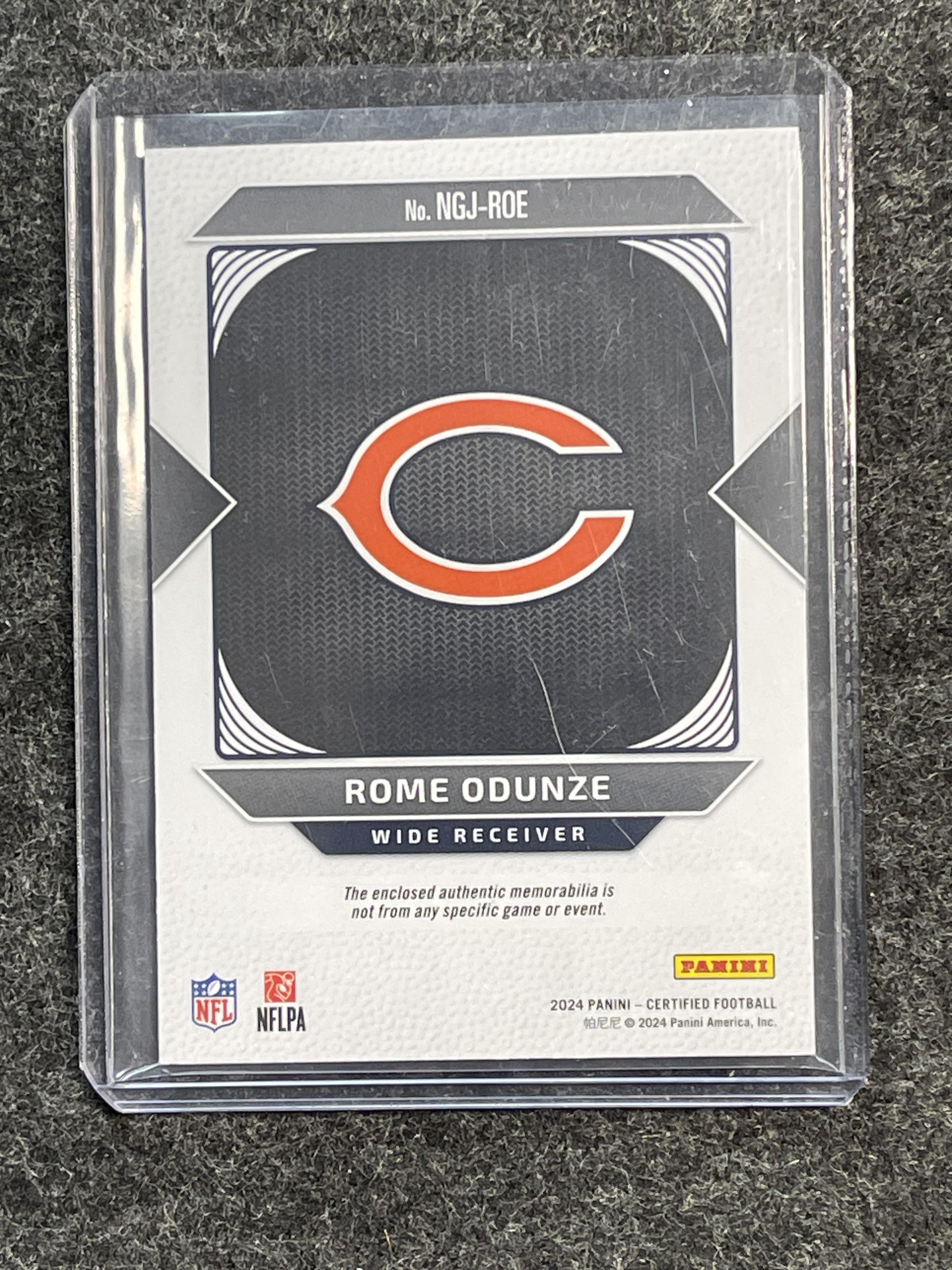 2024 Panini Certified #NGJ-ROE Rome Odunze New Gen Jerseys Mirror Bronze #/349