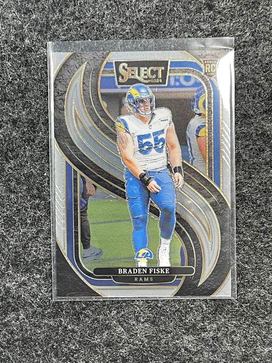 2024 Panini Select #171 Braden Fiske Los Angeles Rams RC