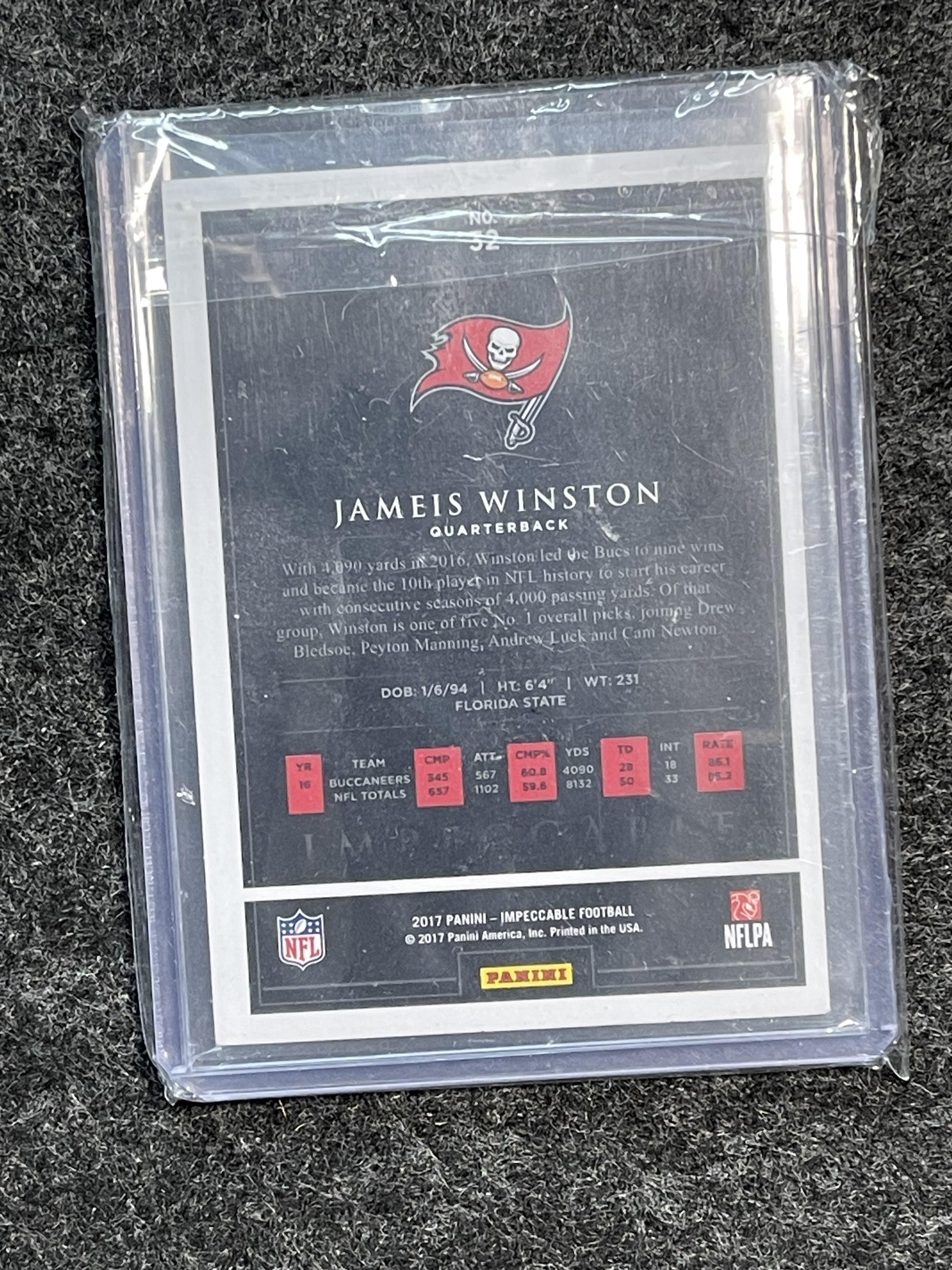 2017 Panini Impeccable #32 Jameis Winston #/75 Tampa Bay Buccaneers SN