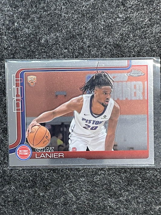 2025-26 Topps Chrome #288 Chaz Lanier Detroit Pistons RC