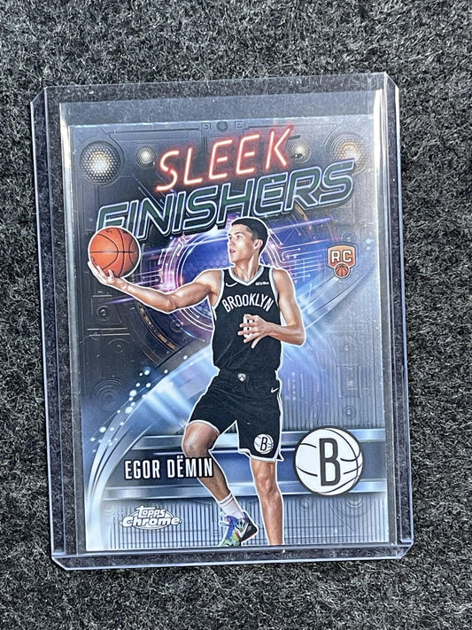 2025-26 Topps Chrome #SF-29 Egor Dëmin Sleek Finishers Brooklyn Nets
