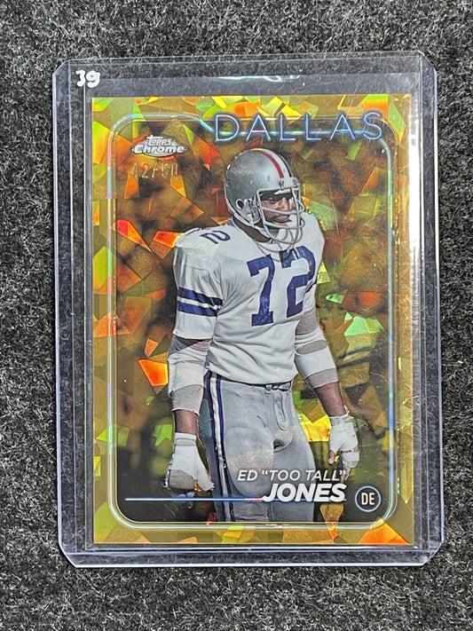 2024 Topps Chrome Sapphire Edition #49 Ed "Too Tall" Jones Gold Sapphire #/50