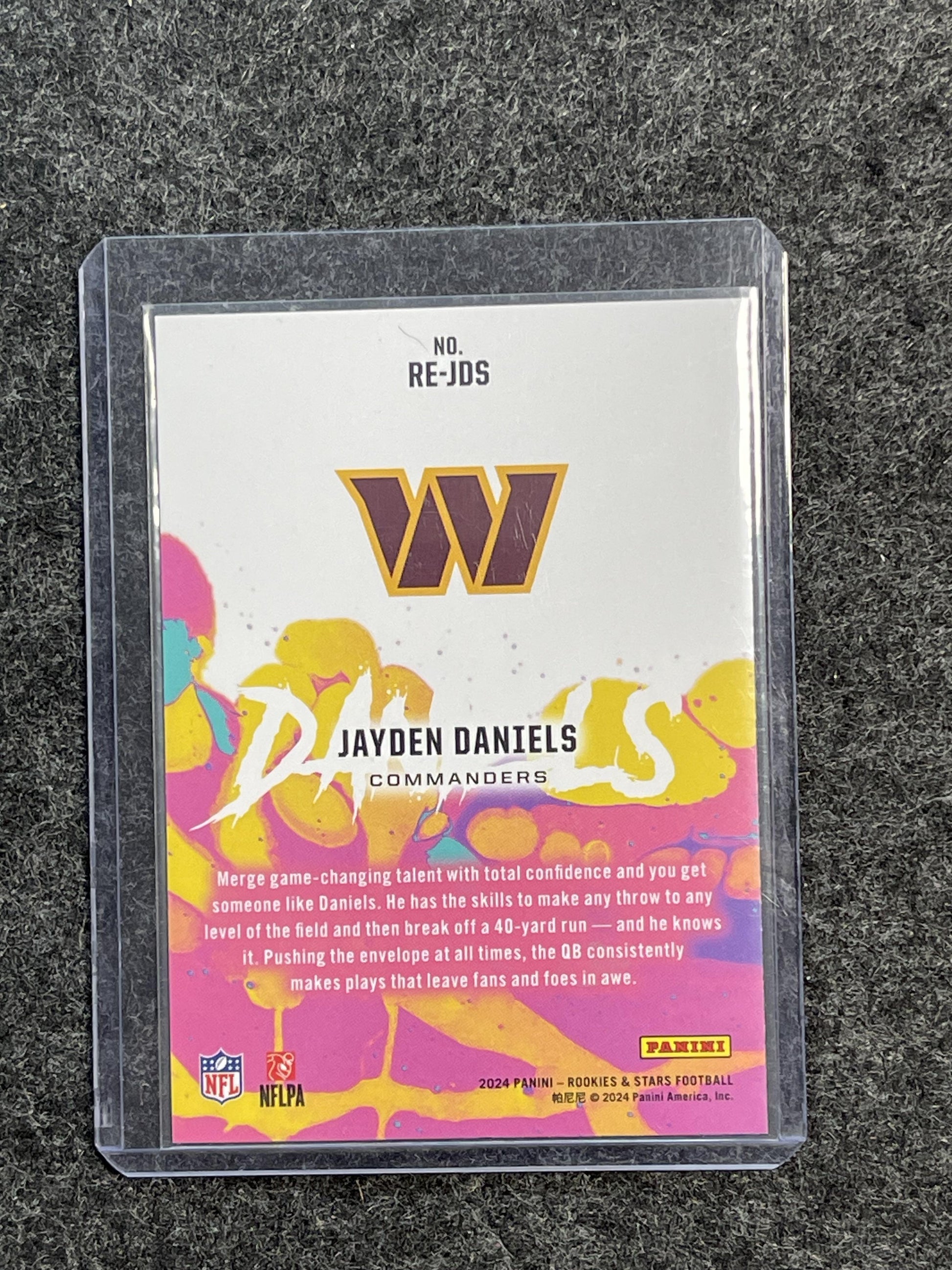 2024 Panini Rookies & Stars #RE-JDS Jayden Daniels Rookie Exclusive Commanders
