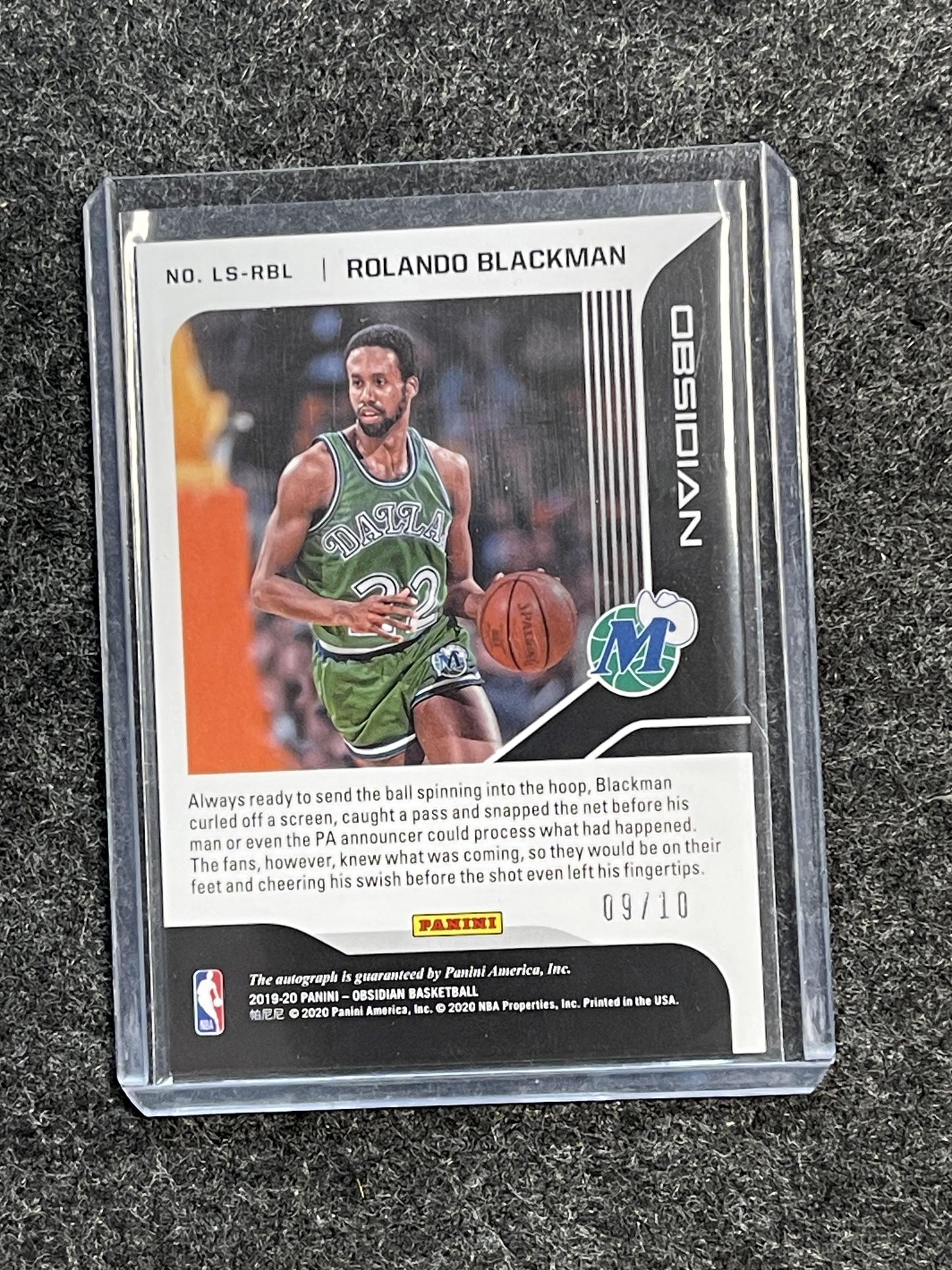 2019 Panini Obsidian #LS-RBL Rolando Blackman Lightning Strike Signatures #/10