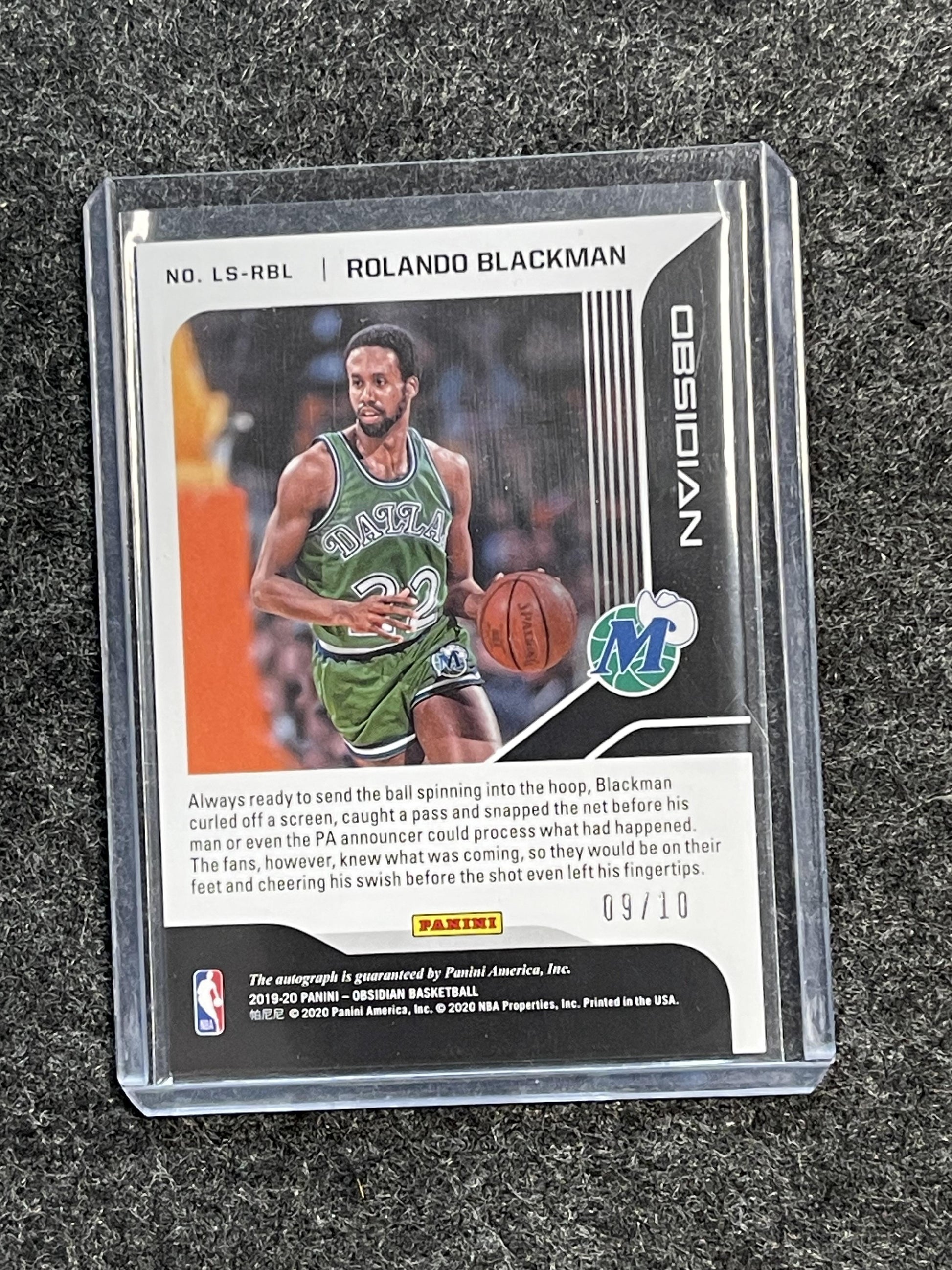 2019 Panini Obsidian #LS-RBL Rolando Blackman Lightning Strike Signatures #/10