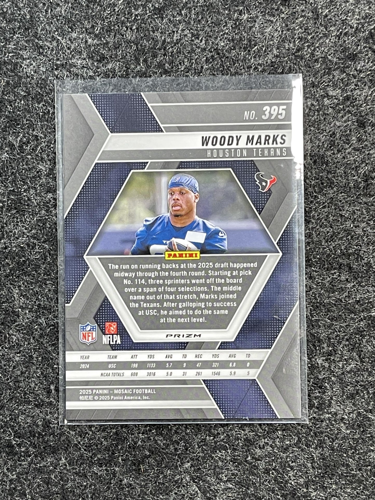 2025 Panini Mosaic #395 Woody Marks Mosaic Red Houston Texans RC