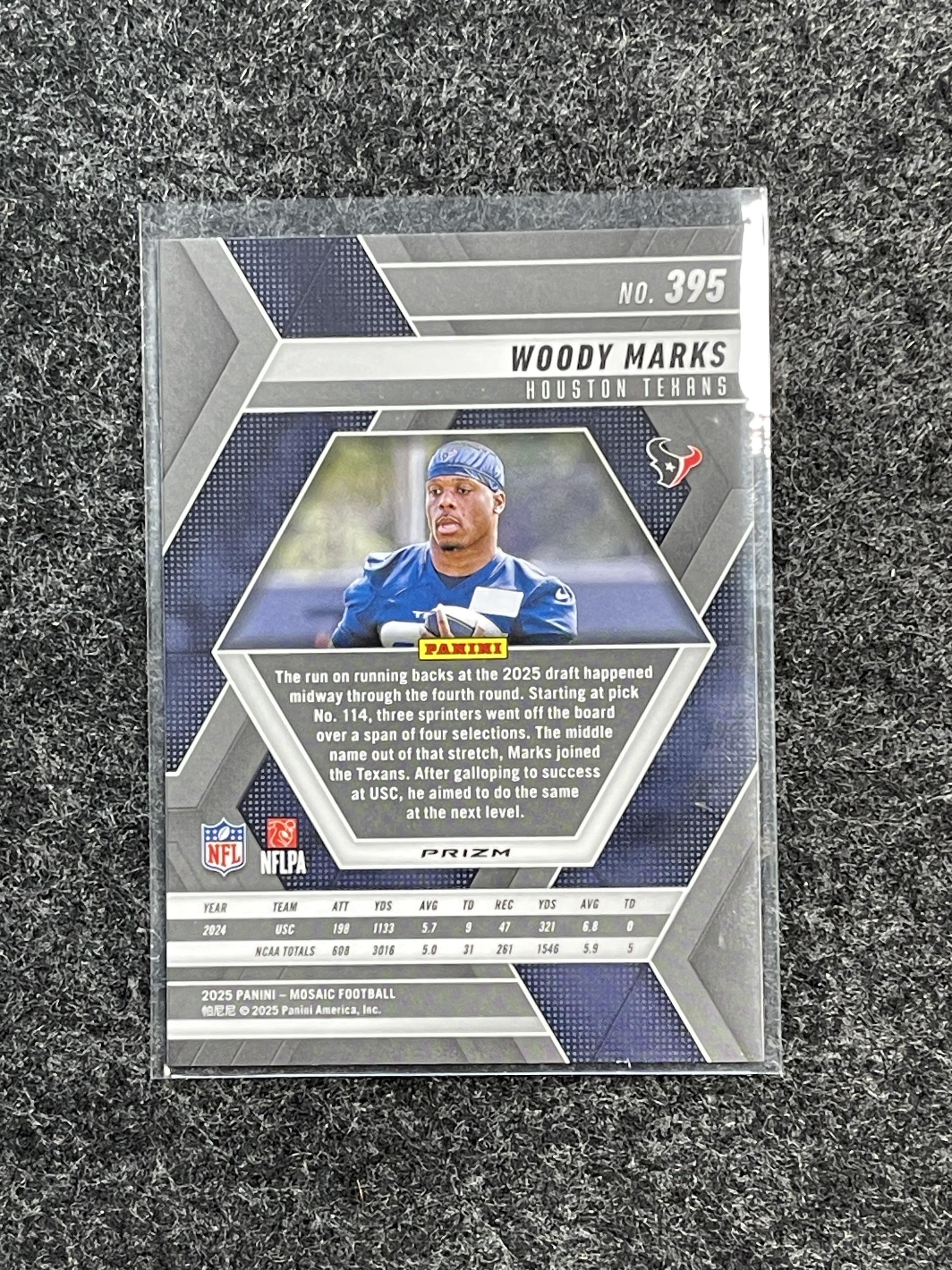 2025 Panini Mosaic #395 Woody Marks Mosaic Red Houston Texans RC