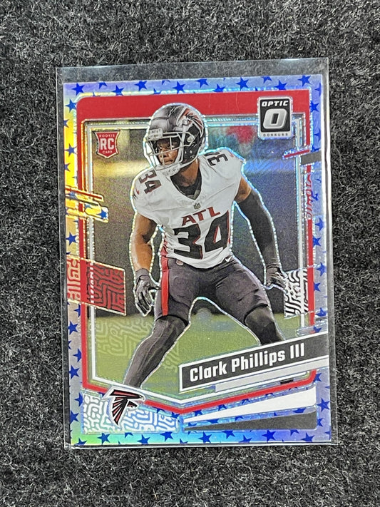 2023 Donruss Optic #8 Clark Phillips III Stars Atlanta Falcons