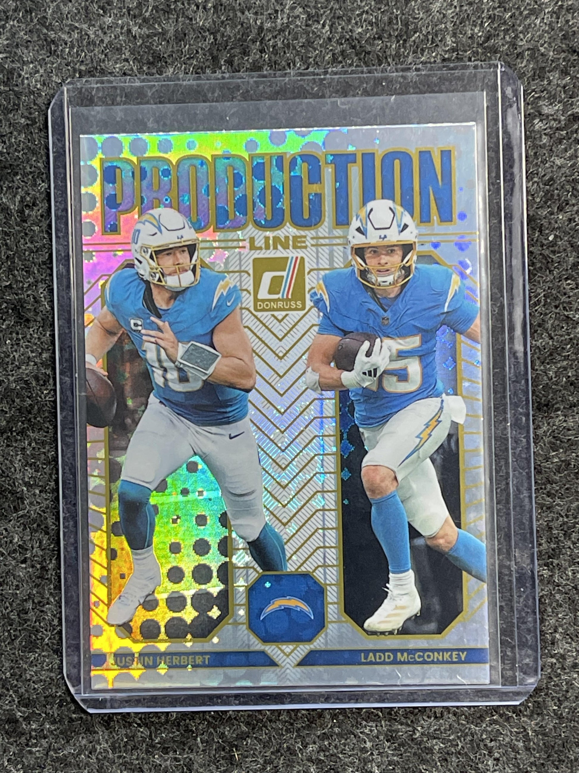 2025 Donruss #13 Justin Herbert / Ladd McConkey Production Line LAC