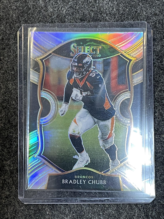 2020 Panini Select #34 Bradley Chubb Silver Prizm Denver Broncos