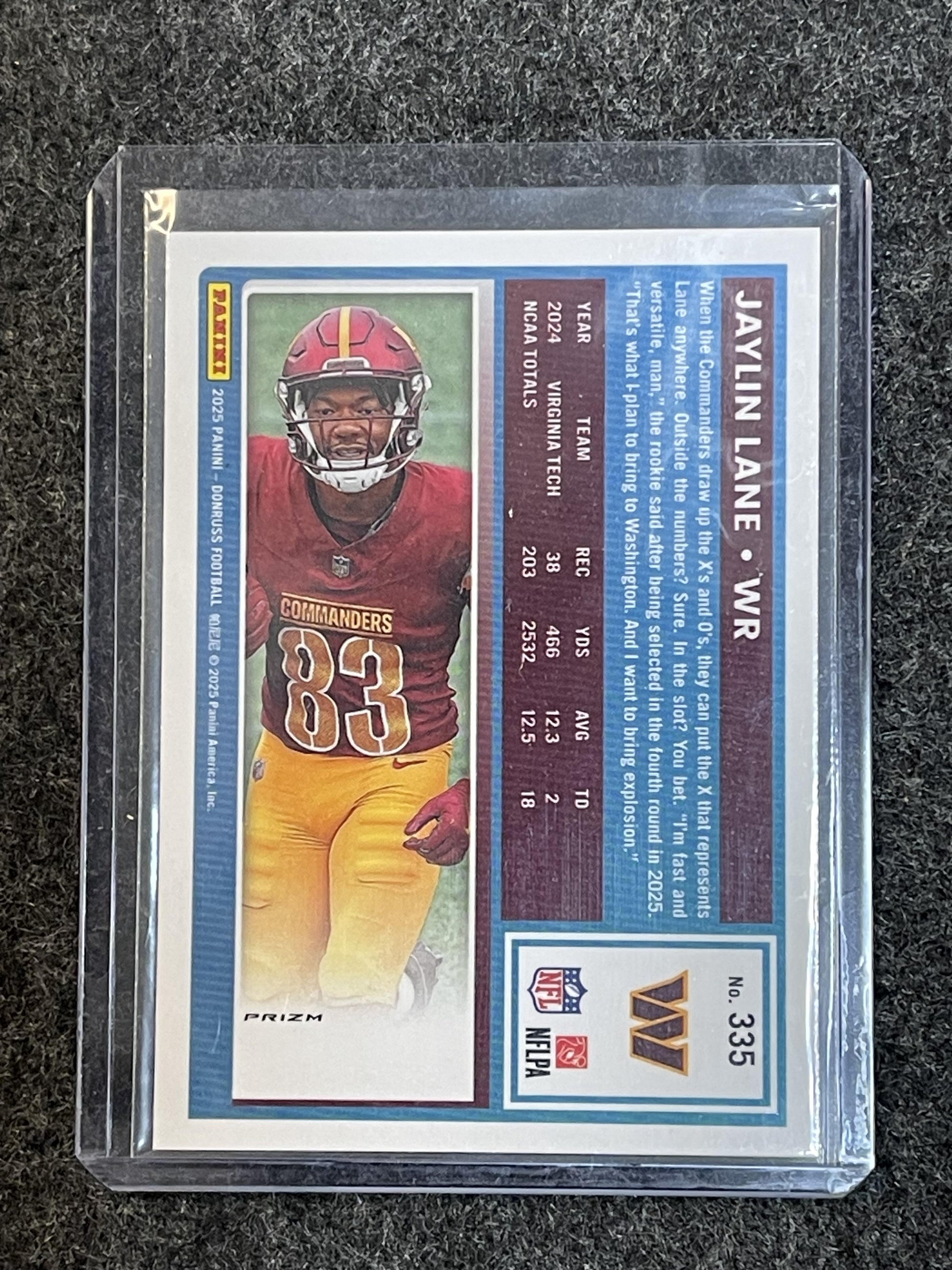 2025 Donruss #335 Jaylin Lane Washington Commanders RC