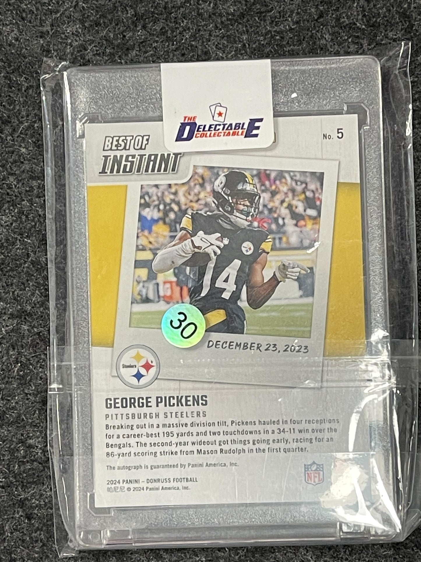 2024 Donruss - Best of Panini Instant Autographs #5 George Pickens #/199
