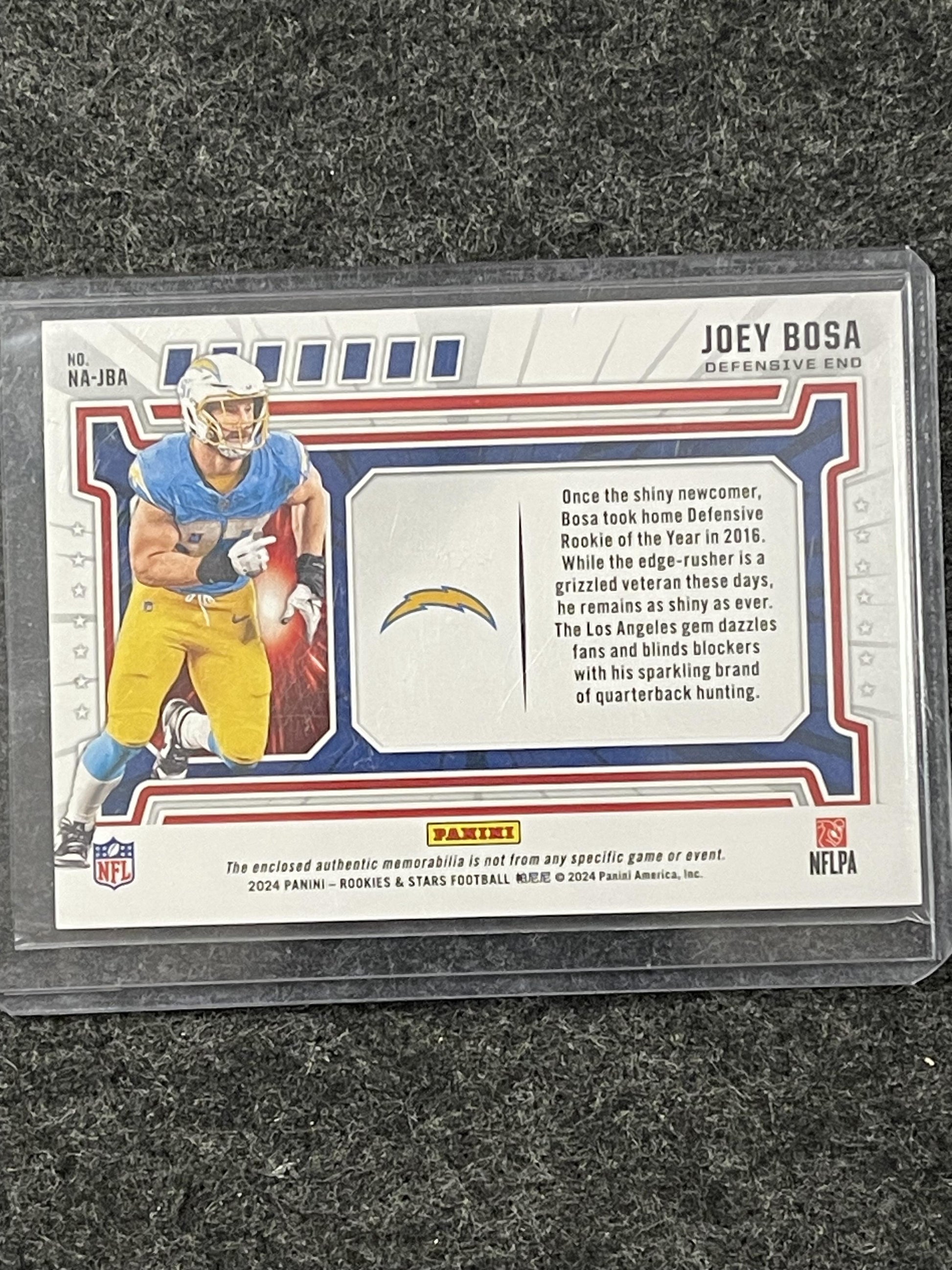 2024 Panini Rookies & Stars #NA-JBA Joey Bosa NFL Authentic Longevity #/399