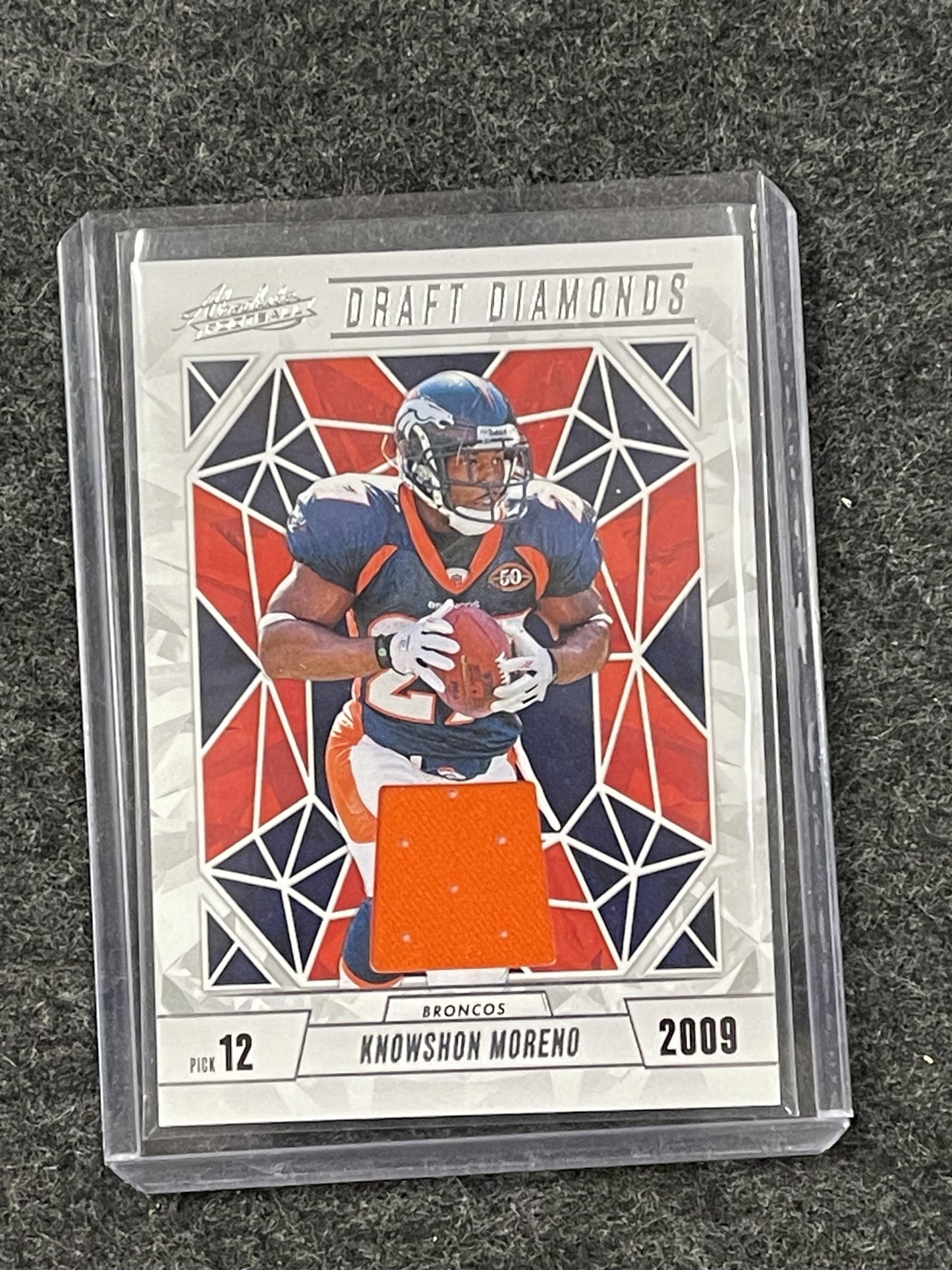 2024 Panini Absolute #DDJ-KMO Knowshon Moreno Draft Diamonds Jersey
