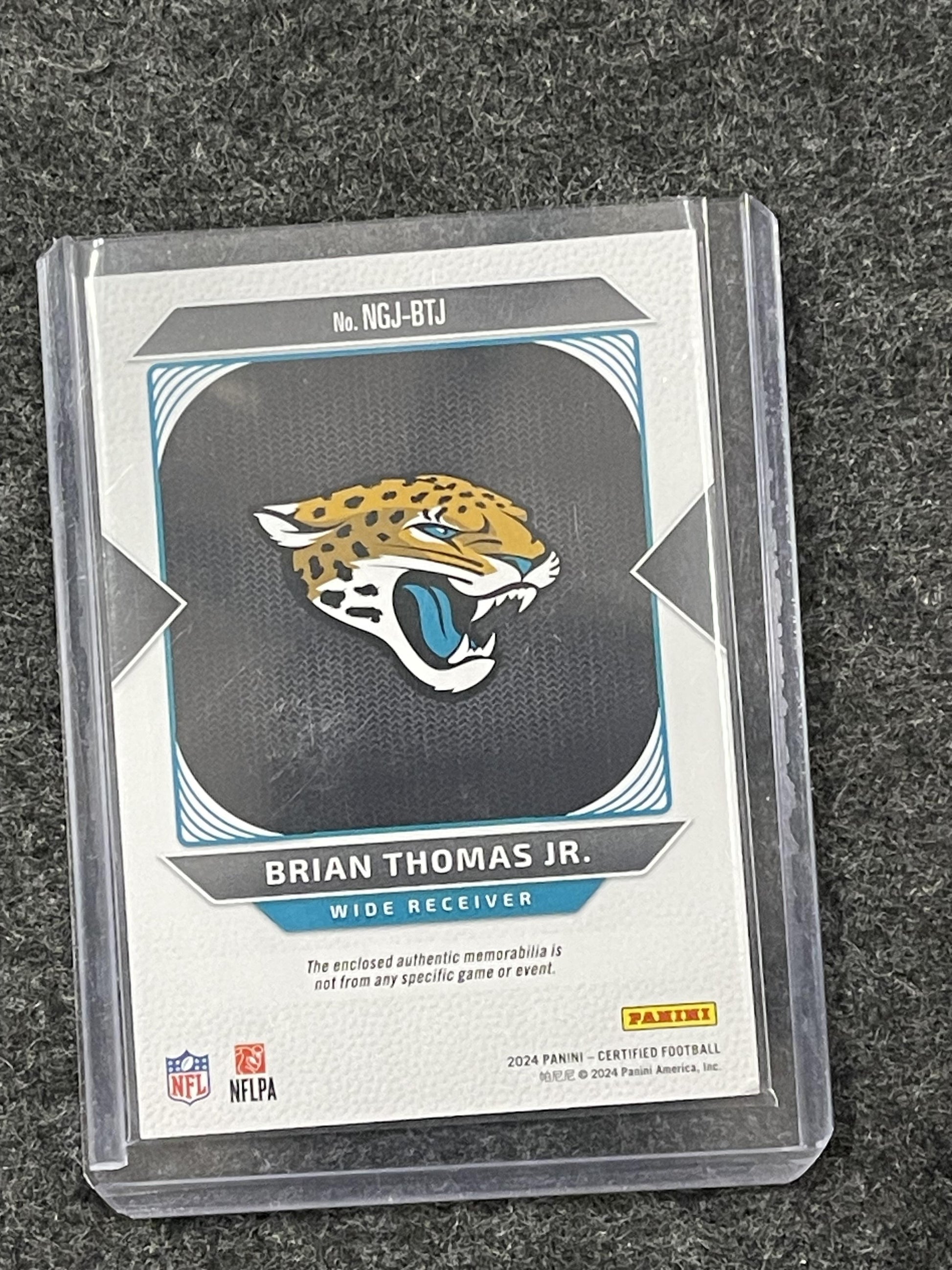 2024 Panini Certified #NGJ-BTJ Brian Thomas Jr. Jerseys Mirror Red #/199 Jax