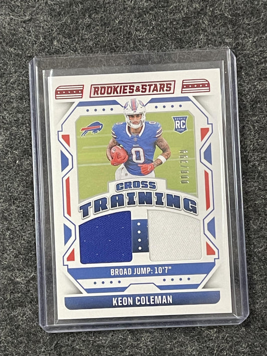2024 Panini Rookies & Stars #CT-KCN Keon Coleman Cross Training #/399 Bills