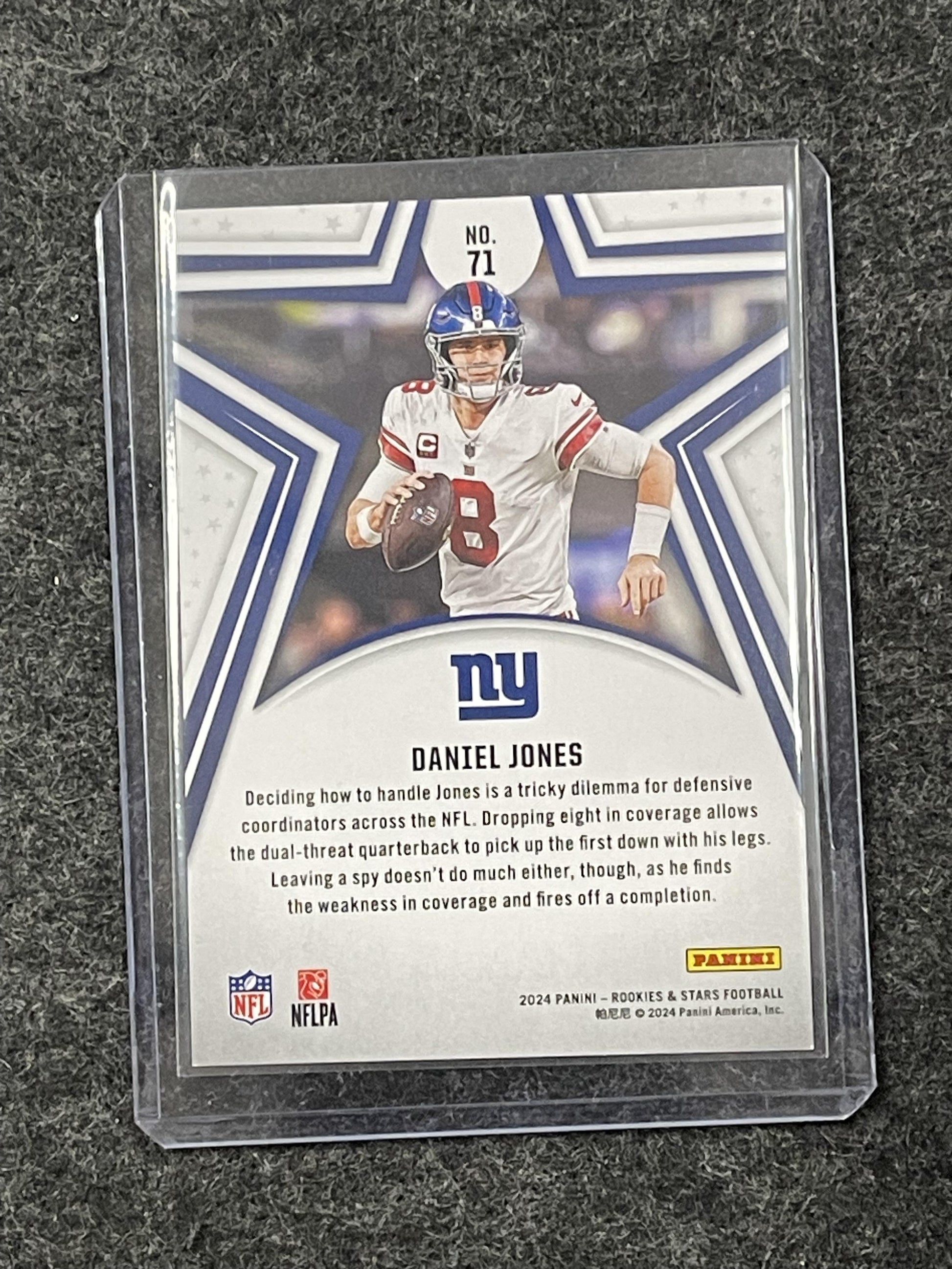 2024 Panini Rookies & Stars #71 Daniel Jones Purple #/299 New York Giants SN