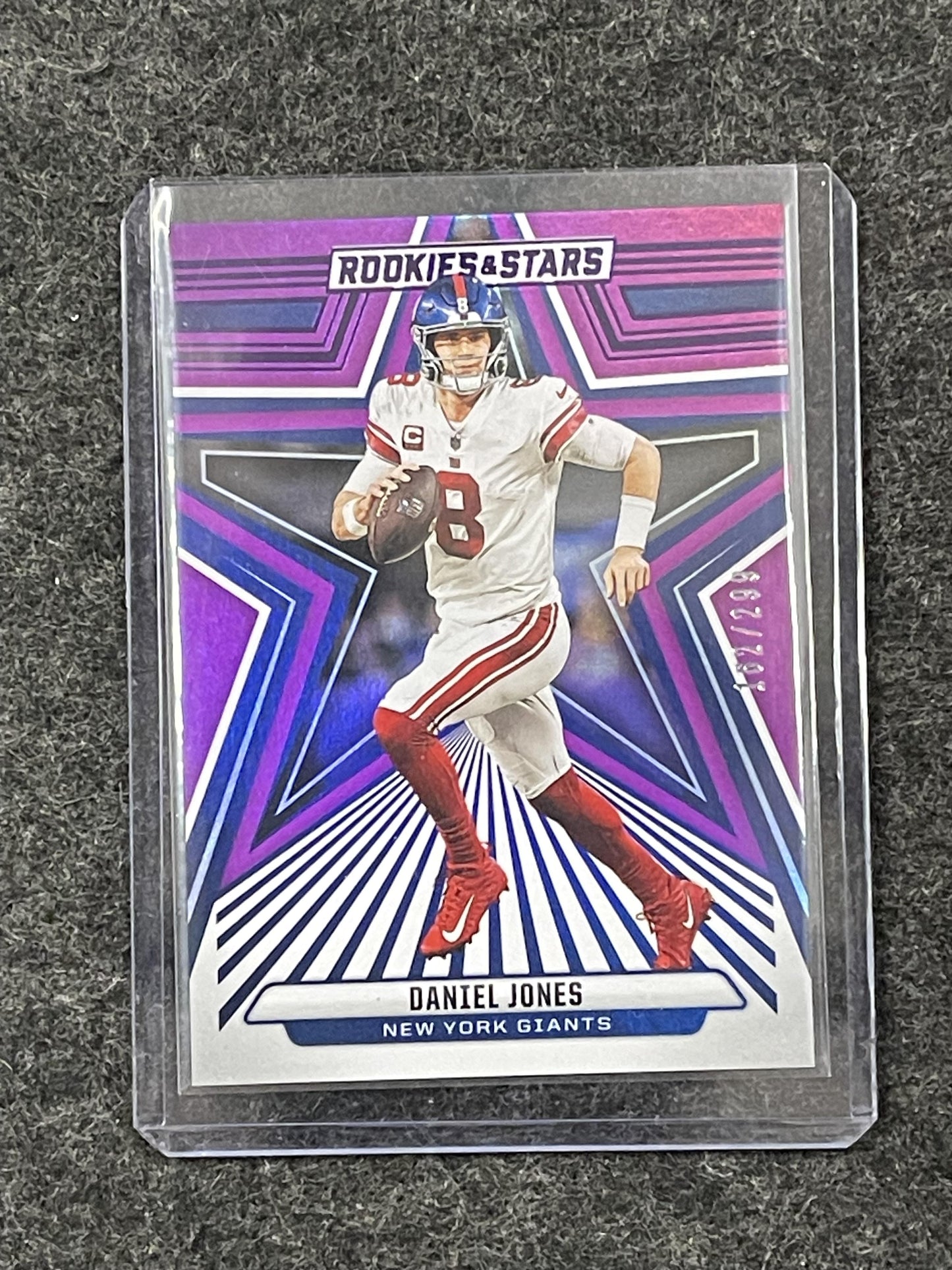 2024 Panini Rookies & Stars #71 Daniel Jones Purple #/299 New York Giants SN
