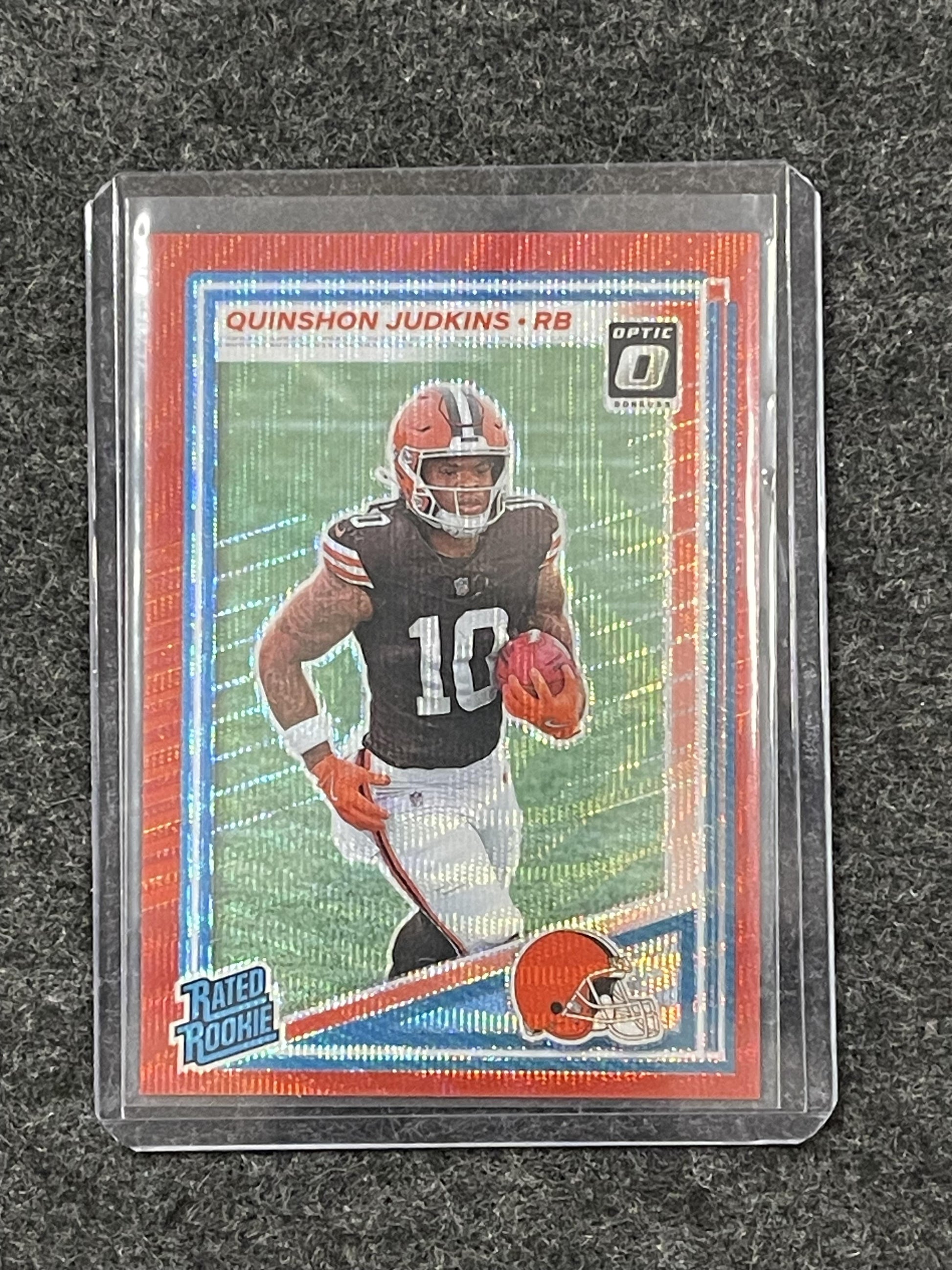 2025 Donruss #330 Quinshon Judkins Optic Preview Red Wave Cleveland Browns RC