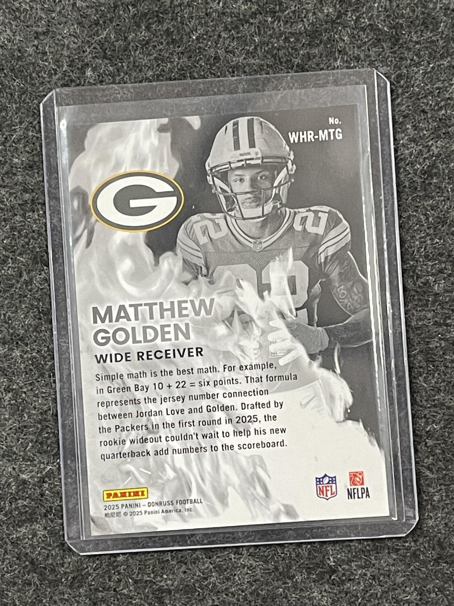 2025 Donruss #WHR-MTG Matthew Golden White Hot Rookies Green Bay Packers