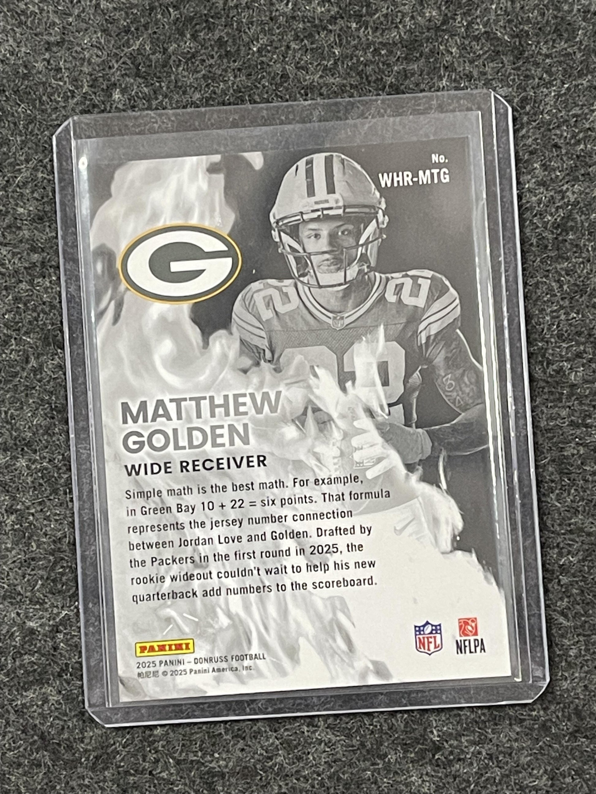 2025 Donruss #WHR-MTG Matthew Golden White Hot Rookies Green Bay Packers