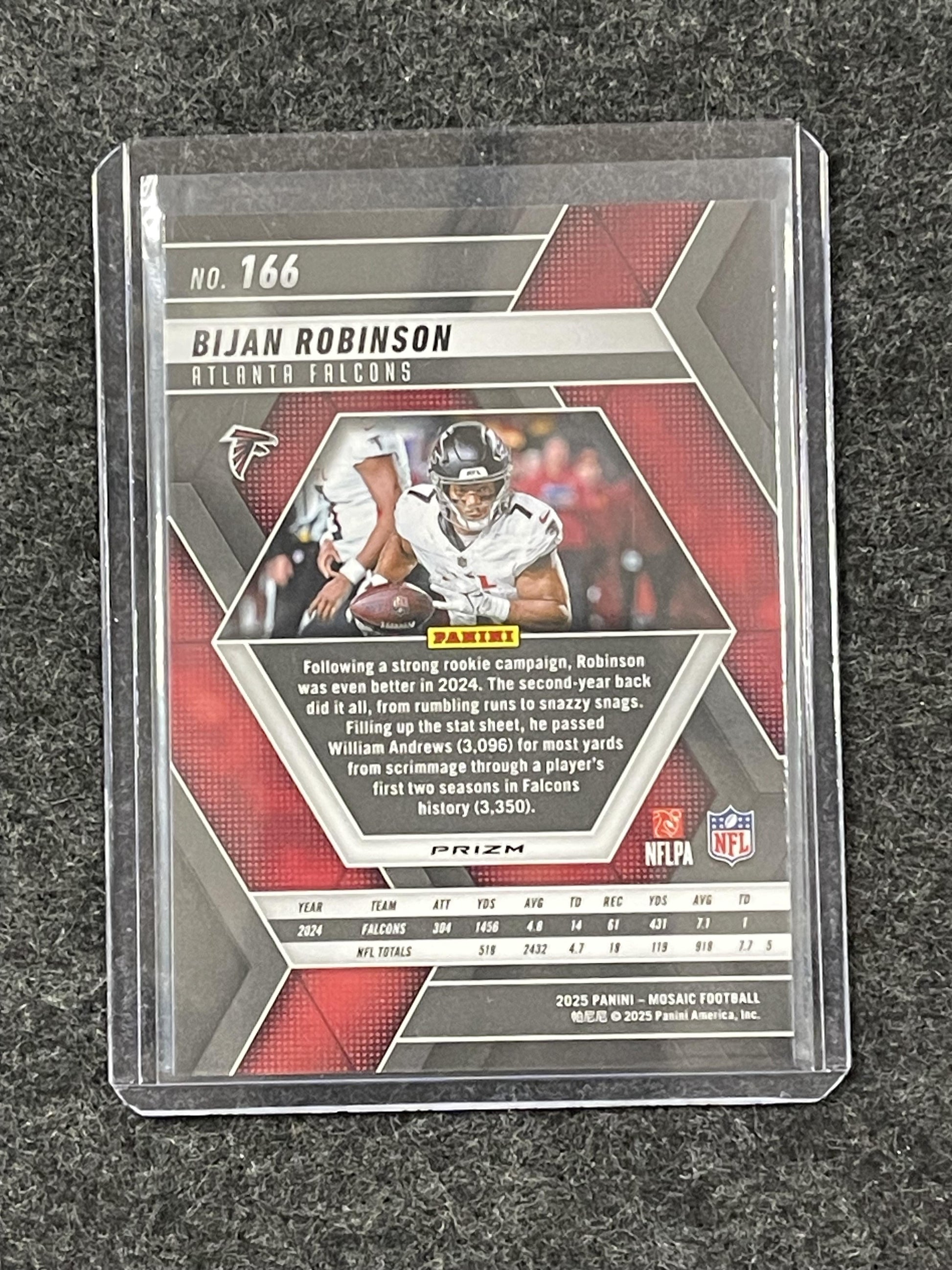 2025 Panini Mosaic #166 Bijan Robinson Mosaic Atlanta Falcons