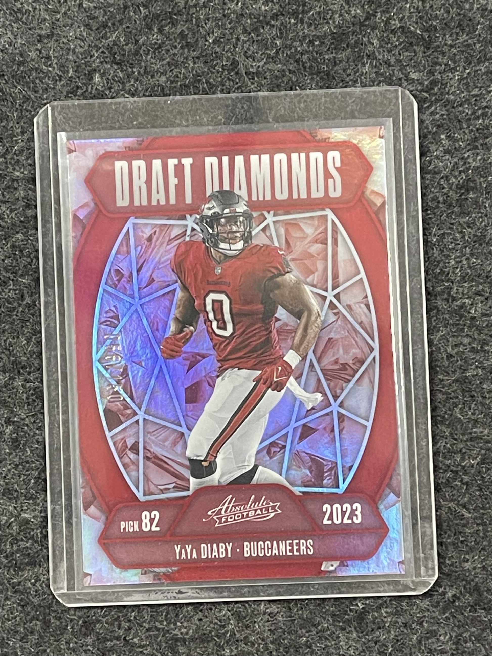 2025 Panini Absolute #DD-YDY YaYa Diaby Draft Diamonds Spectrum Red #/150 Bucs