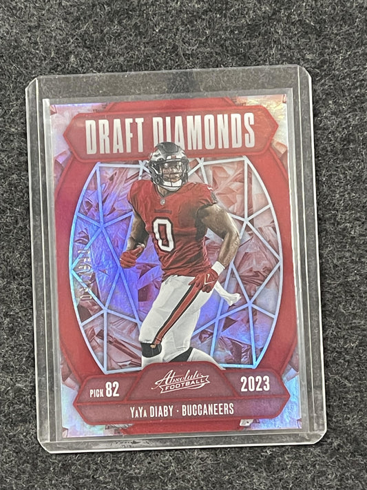 2025 Panini Absolute #DD-YDY YaYa Diaby Draft Diamonds Spectrum Red #/150 Bucs