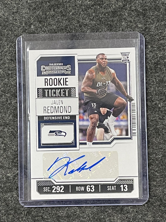 2023 Panini Contenders #195 Jalen Redmond Seattle Seahawks RC,AU
