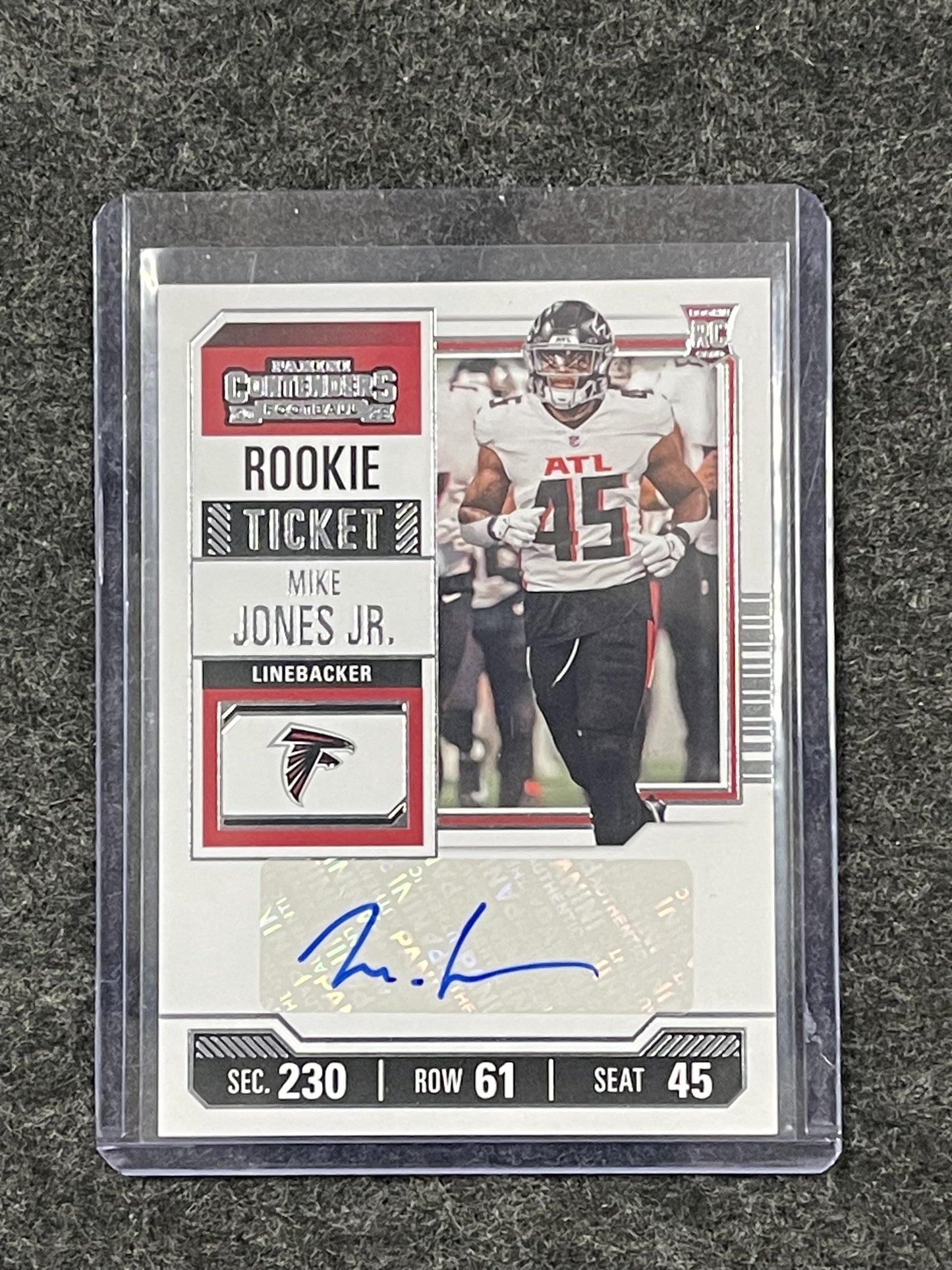 2023 Panini Contenders #175 Mike Jones Jr. Atlanta Falcons RC,AU