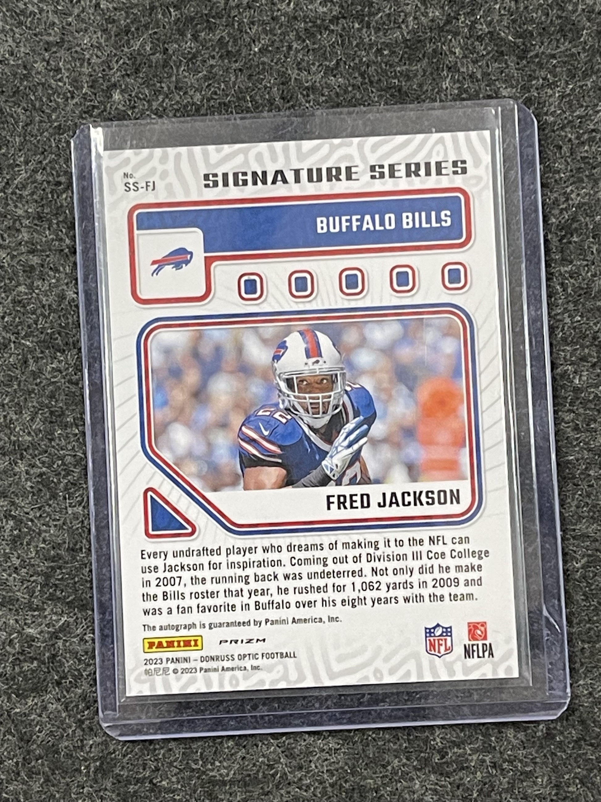 2023 Donruss Optic #SS-FJ Fred Jackson Signature Series Buffalo Bills AU